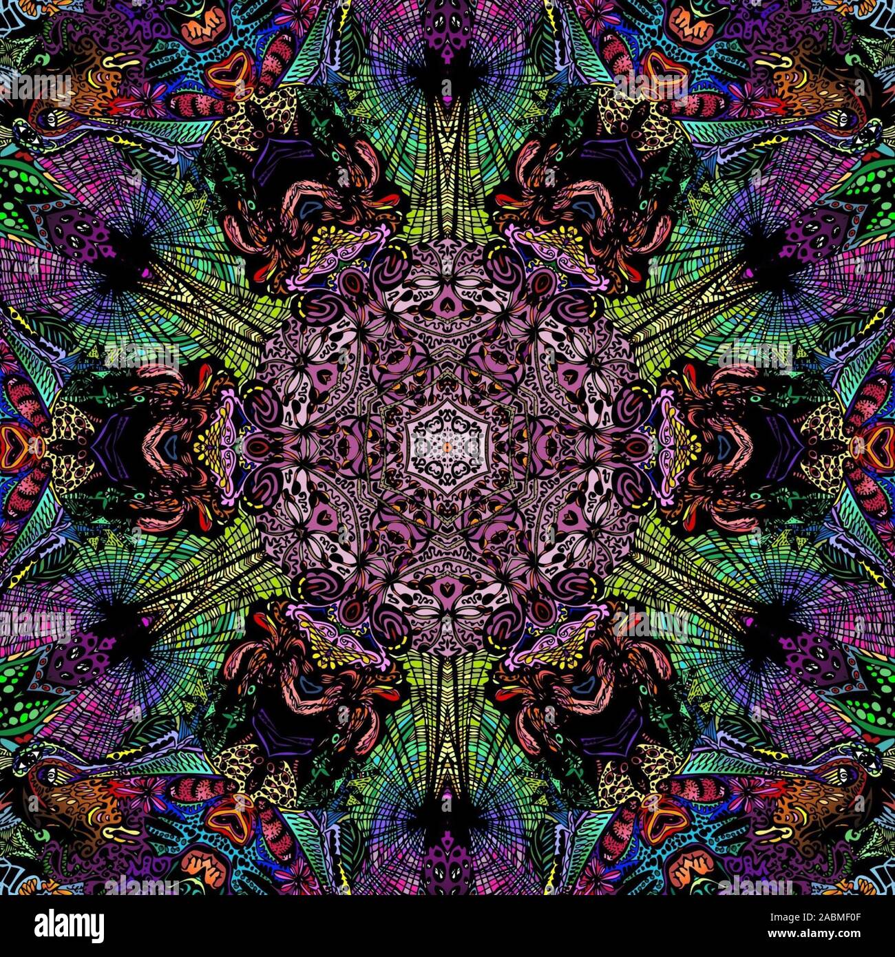 Coloratissimi sfondi LSD Foto Stock