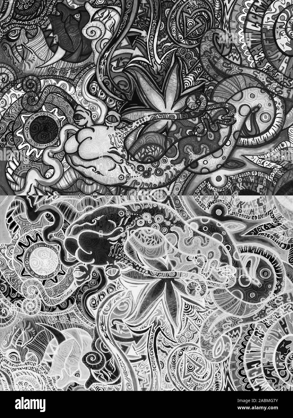 Coloratissimi sfondi LSD Foto Stock