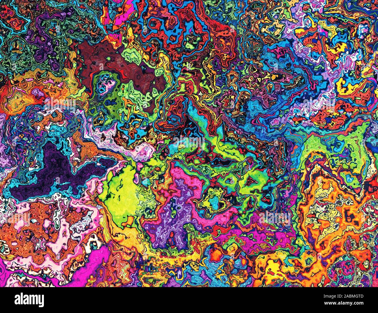 Coloratissimi sfondi LSD Foto Stock