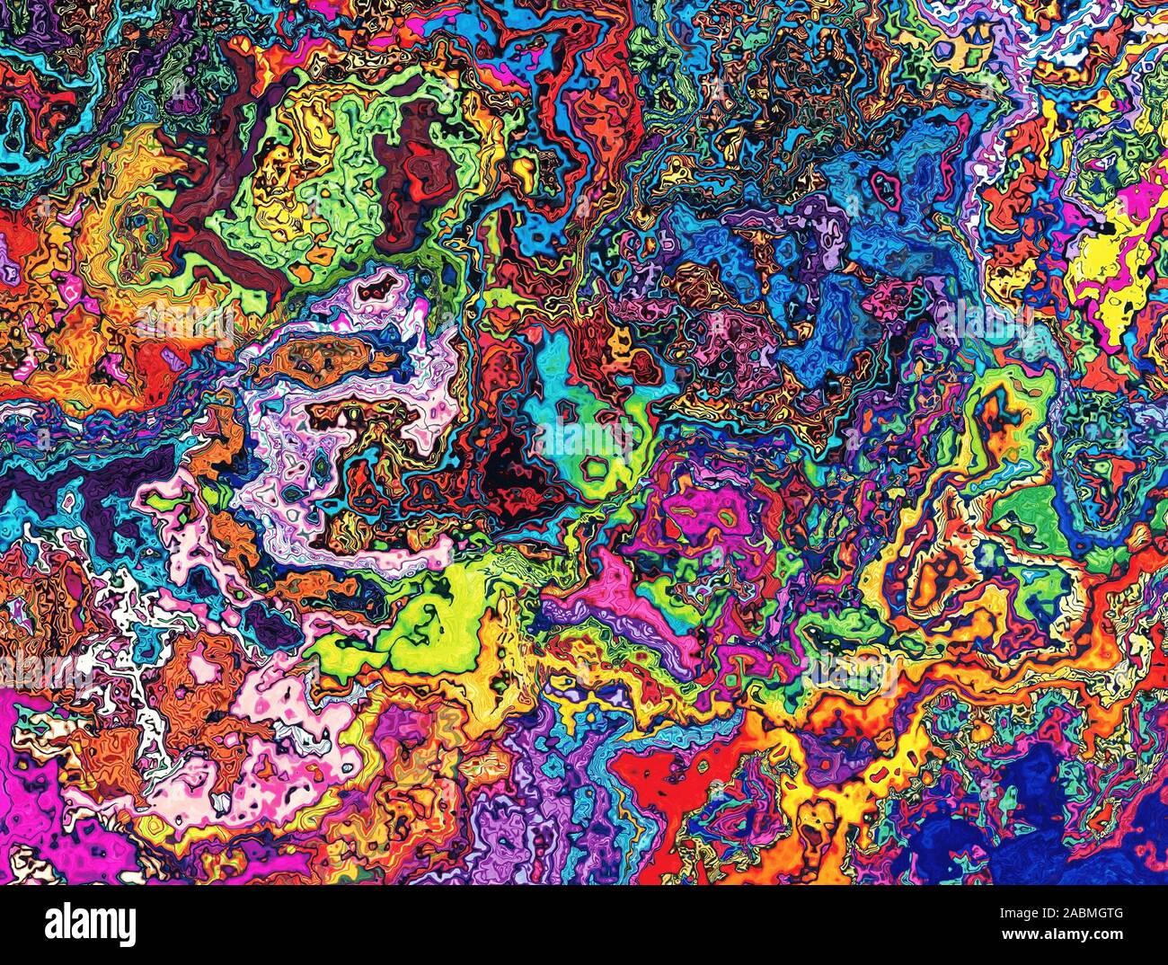 Coloratissimi sfondi LSD Foto Stock