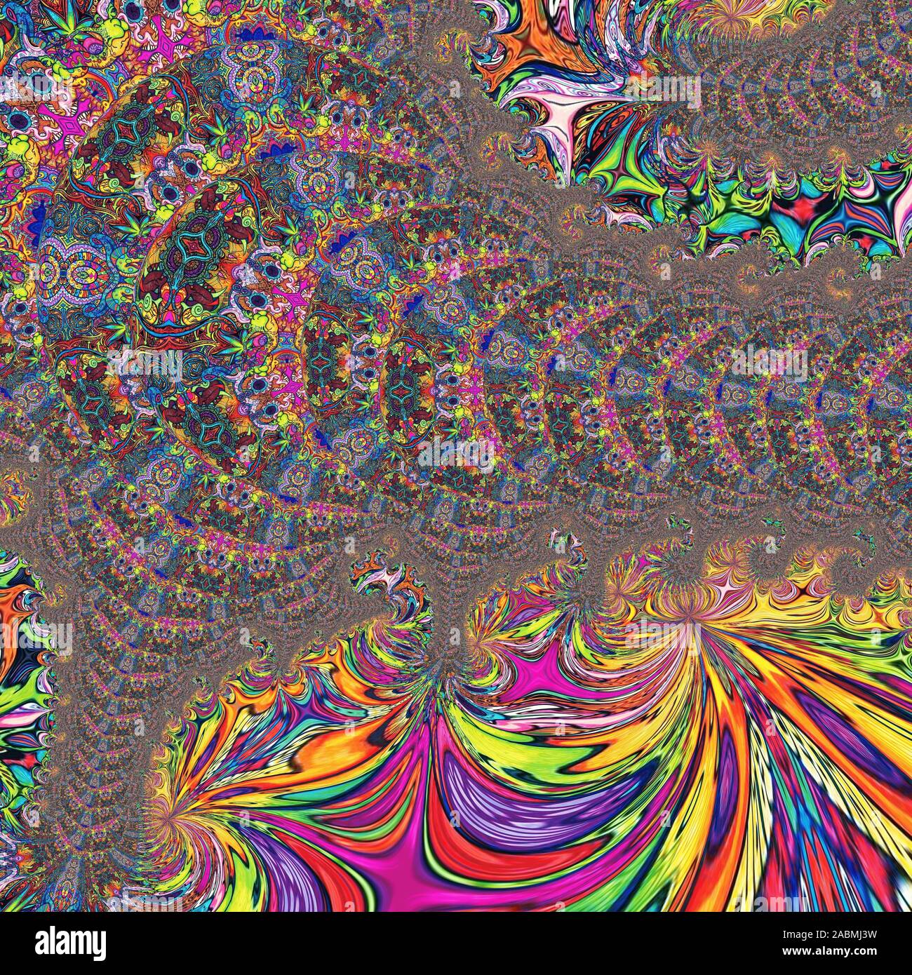 Coloratissimi sfondi LSD Foto Stock