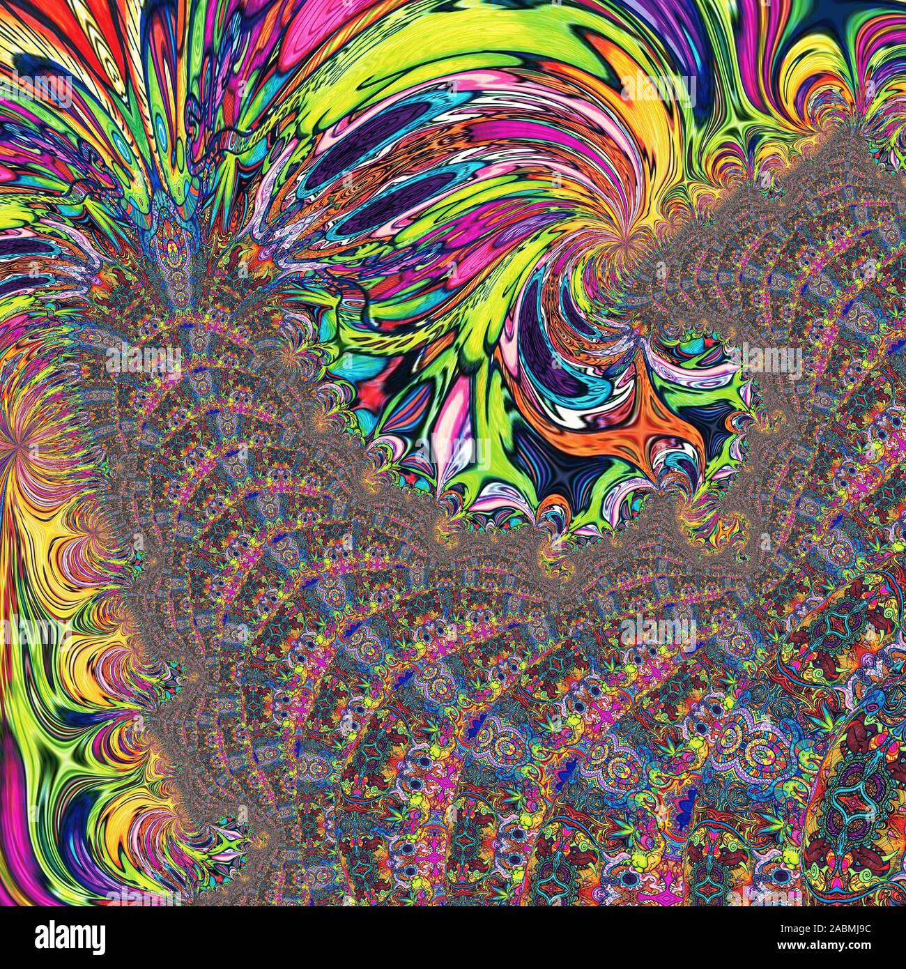 Coloratissimi sfondi LSD Foto Stock