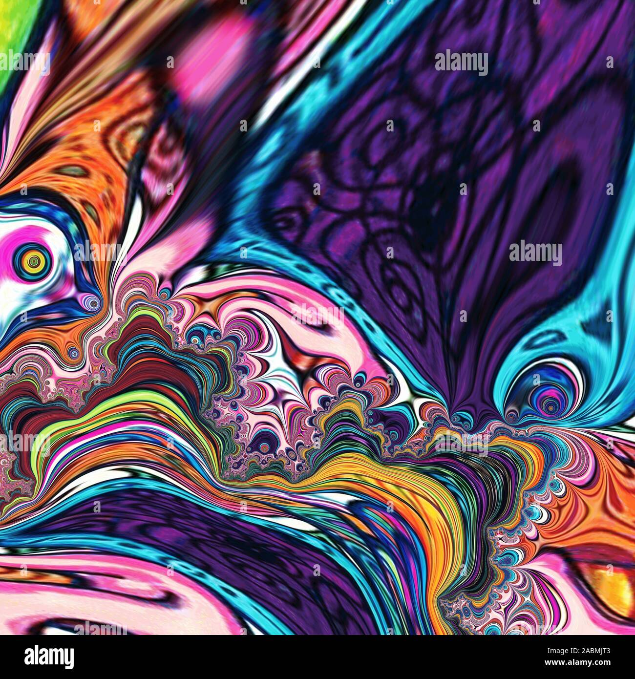 Coloratissimi sfondi LSD Foto Stock