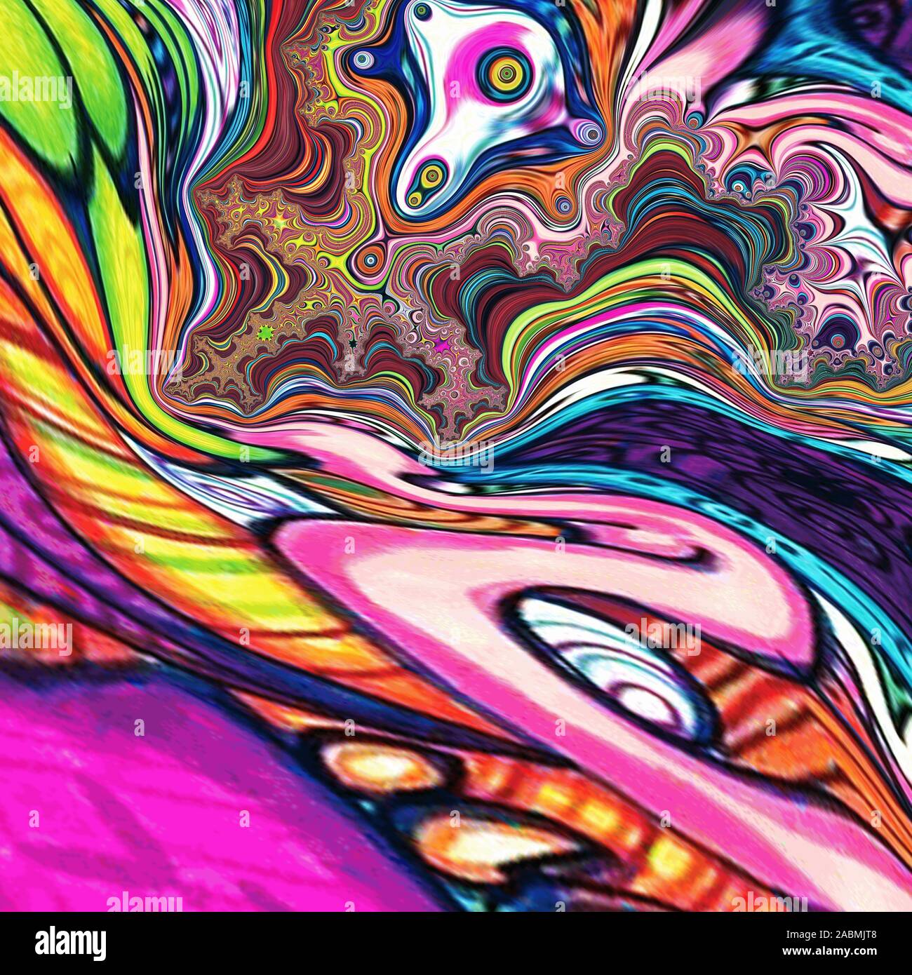 Coloratissimi sfondi LSD Foto Stock