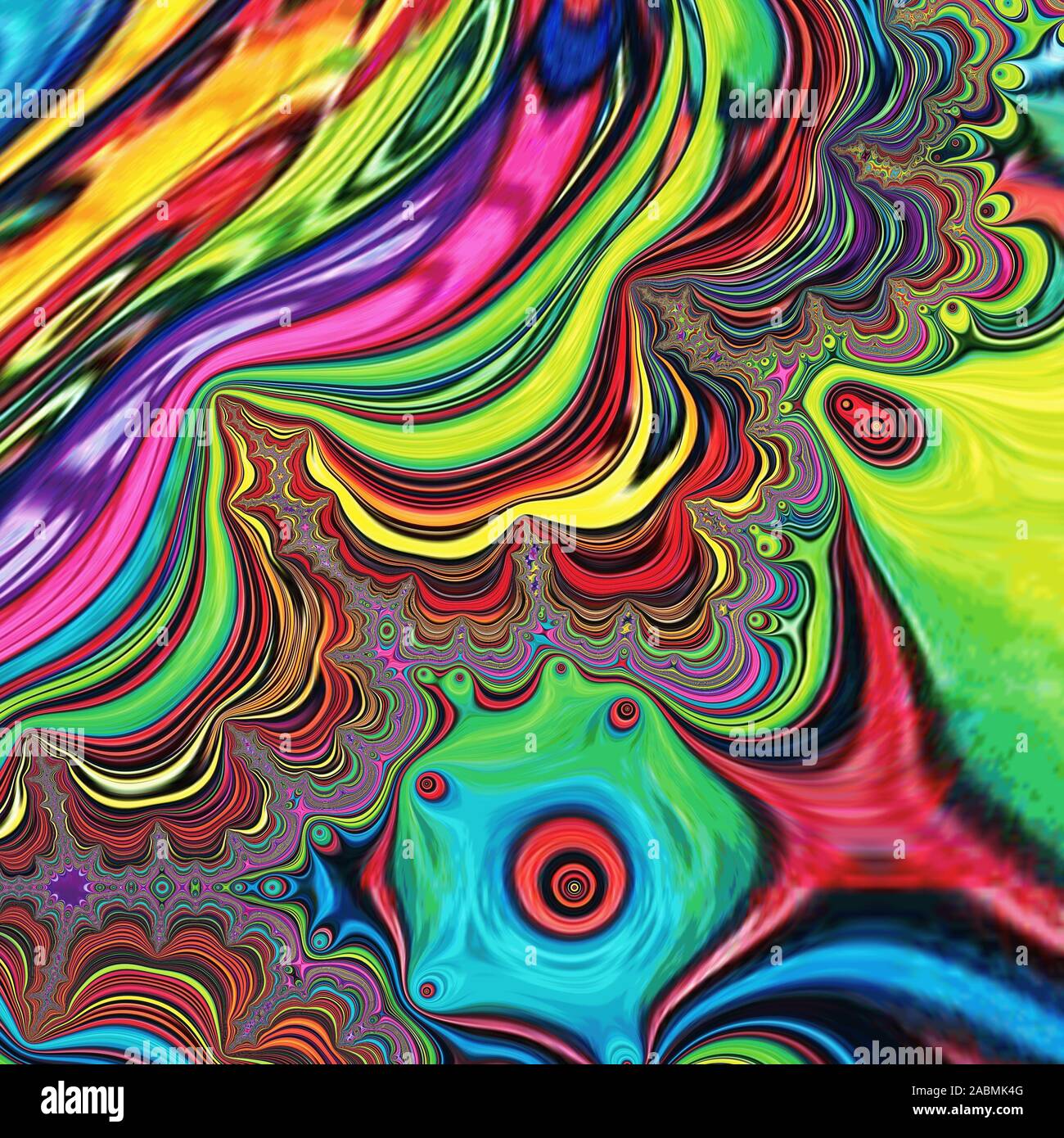 Coloratissimi sfondi LSD Foto Stock