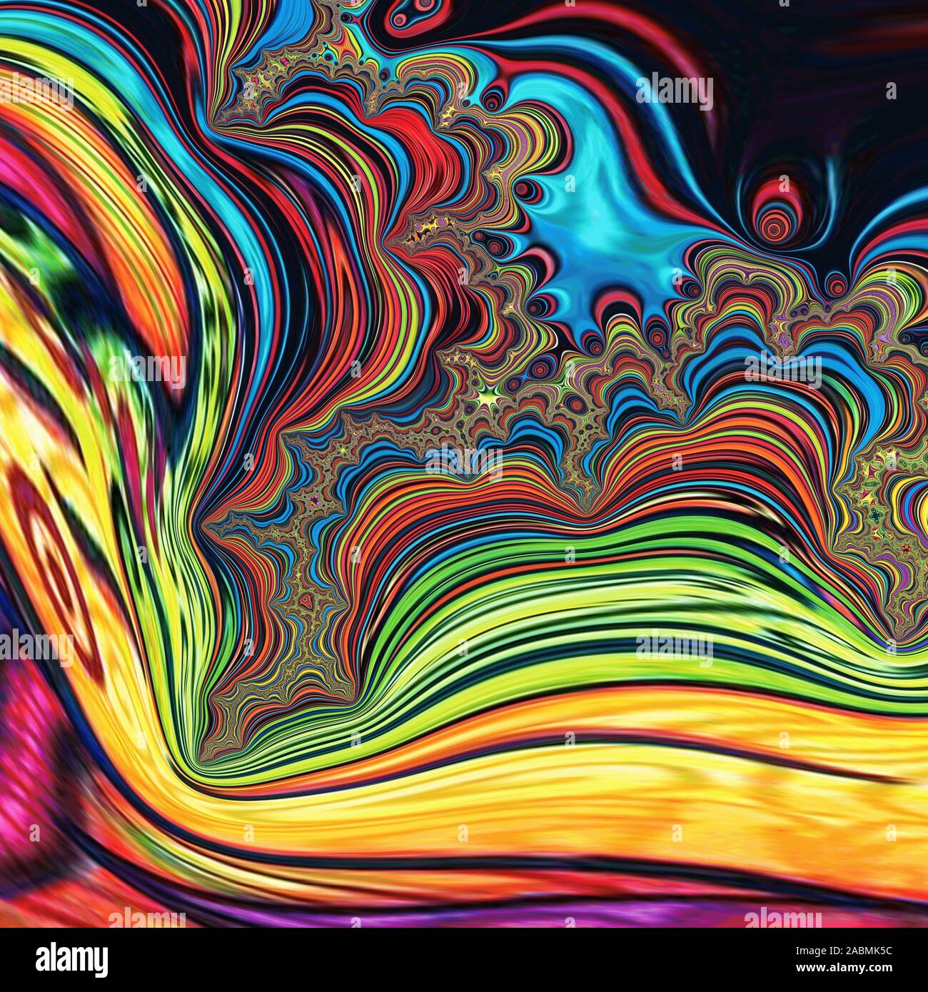 Coloratissimi sfondi LSD Foto Stock