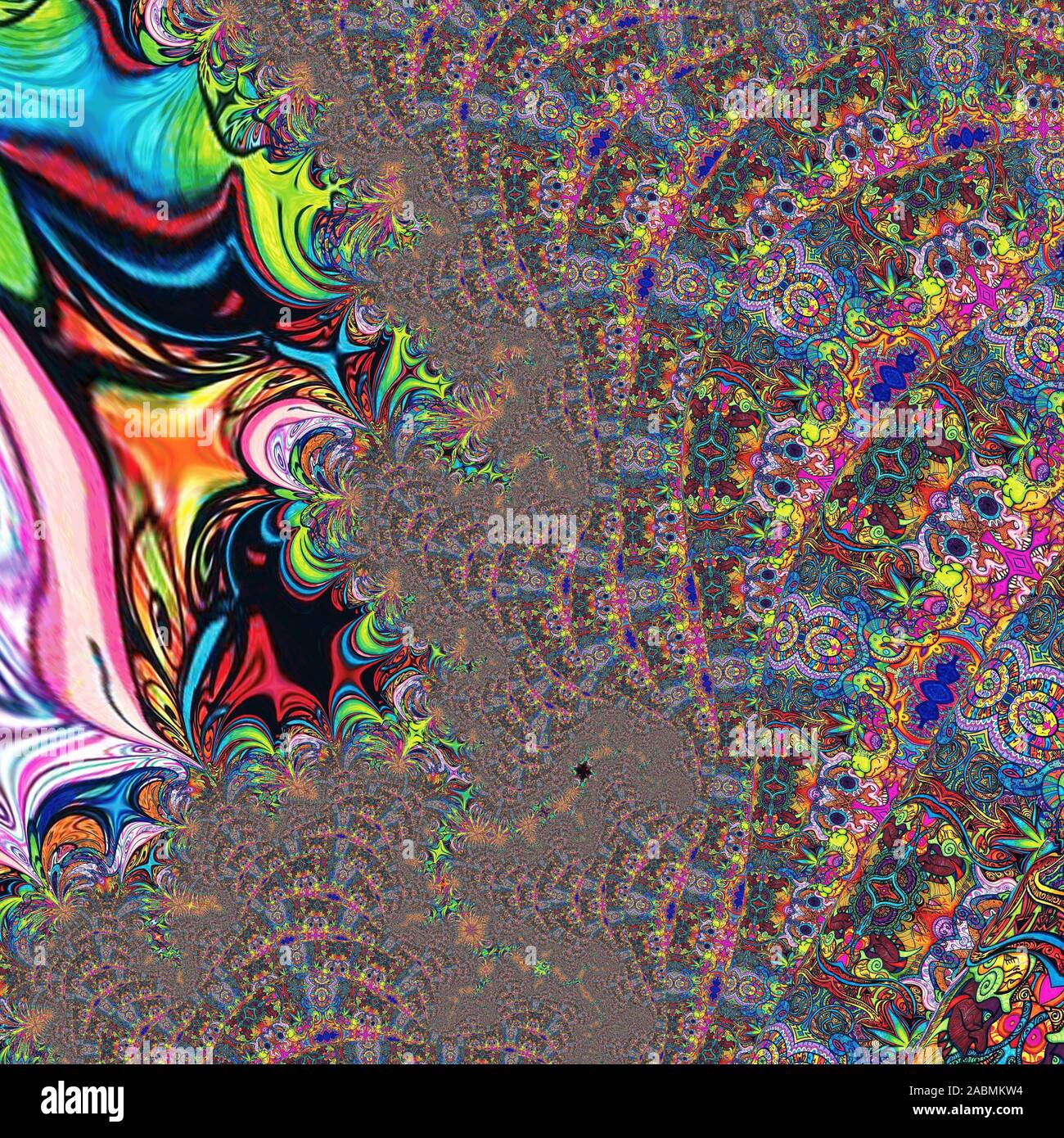 Coloratissimi sfondi LSD Foto Stock