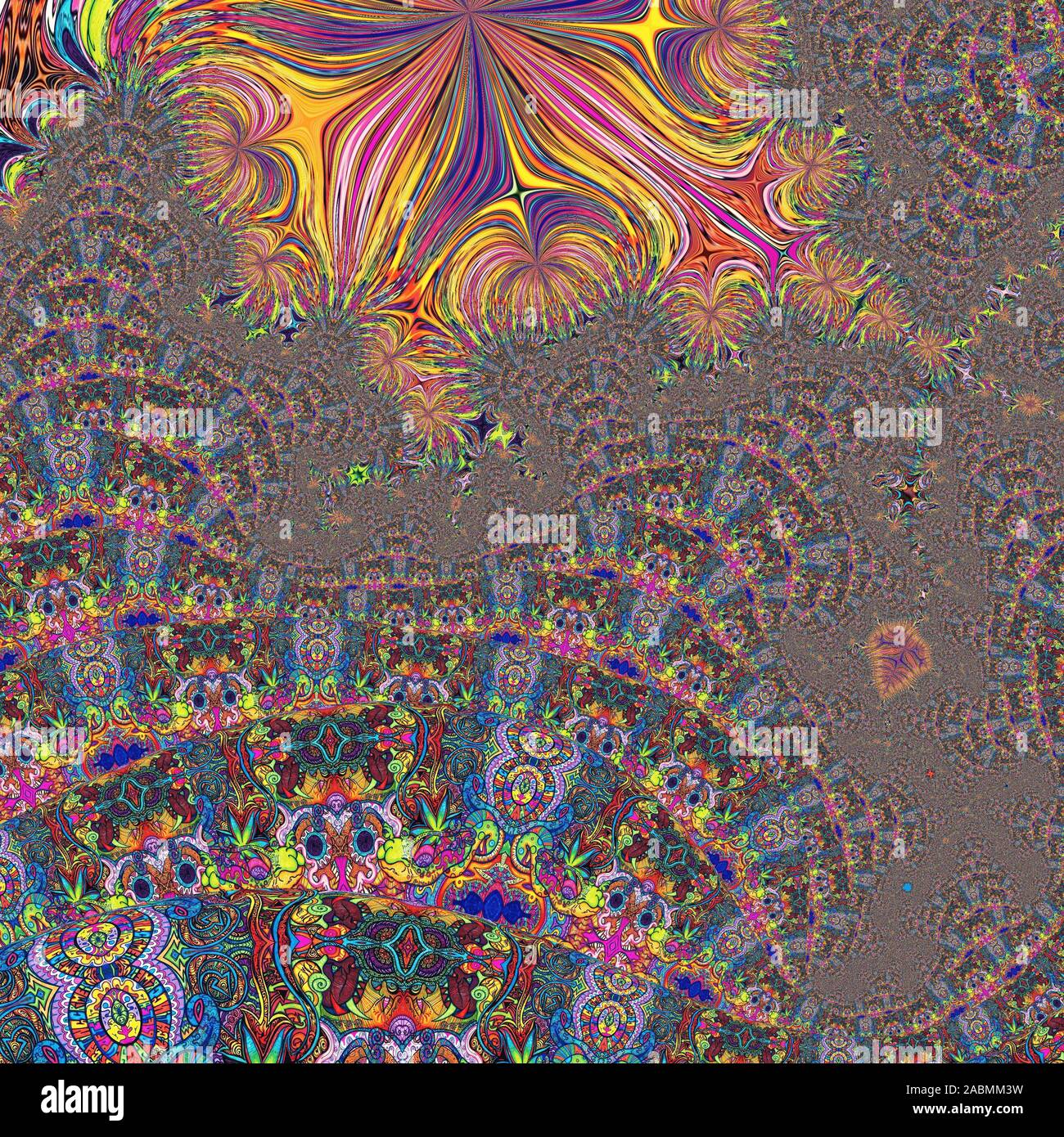 Coloratissimi sfondi LSD Foto Stock