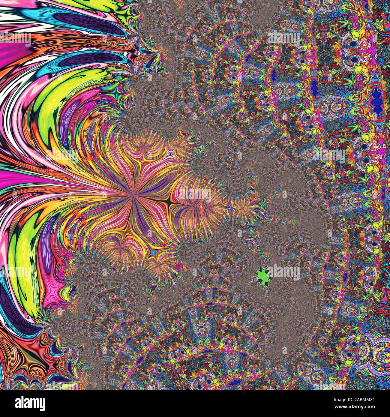 Coloratissimi sfondi LSD Foto Stock