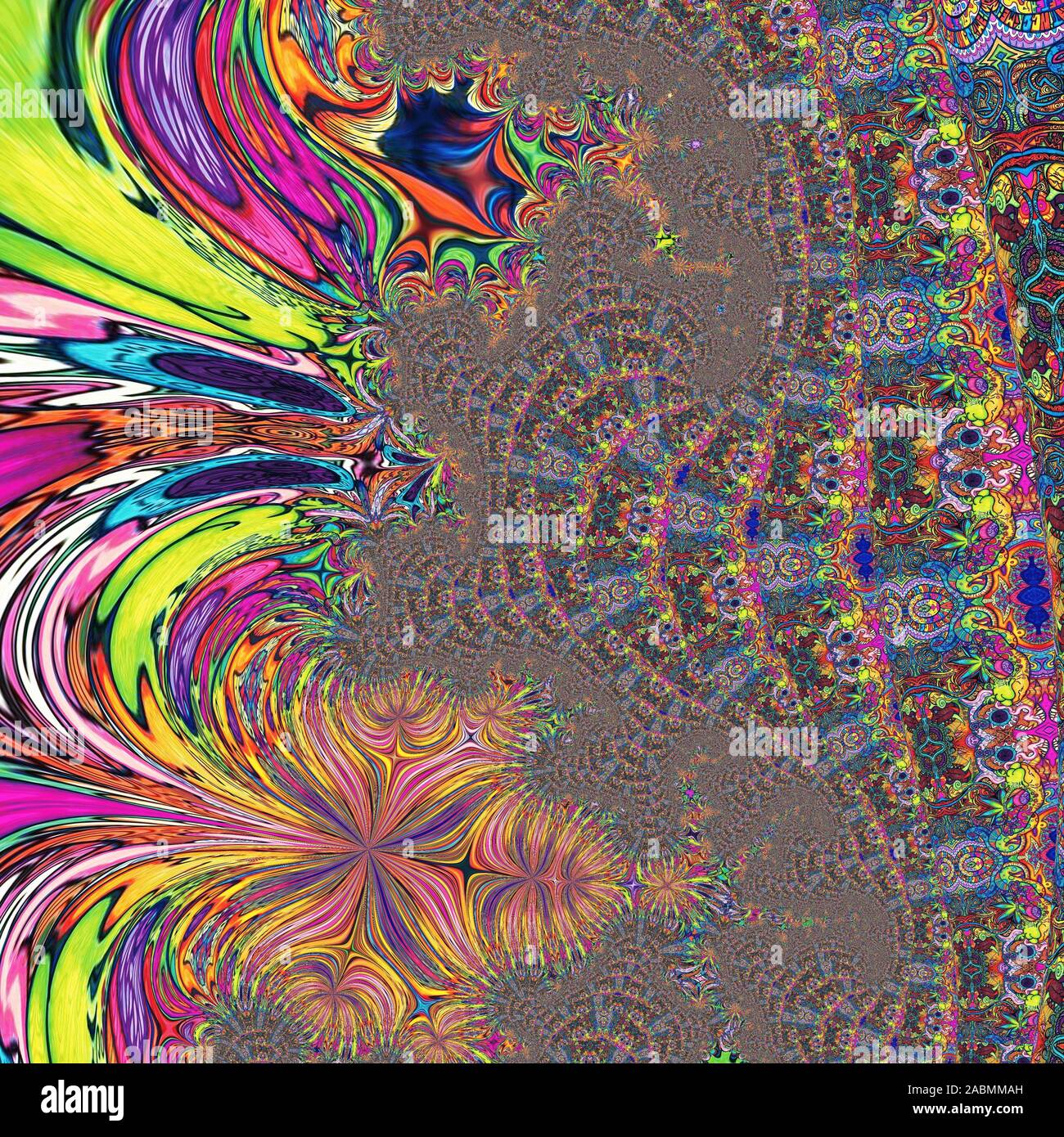 Coloratissimi sfondi LSD Foto Stock