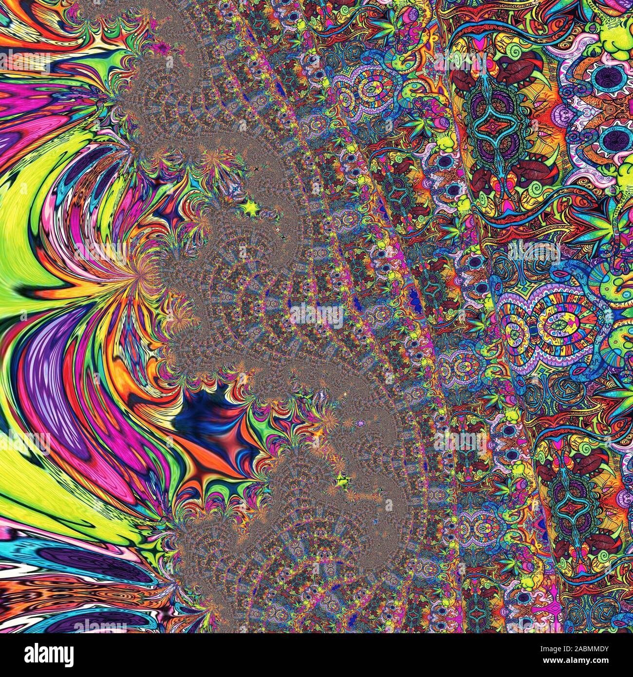 Coloratissimi sfondi LSD Foto Stock