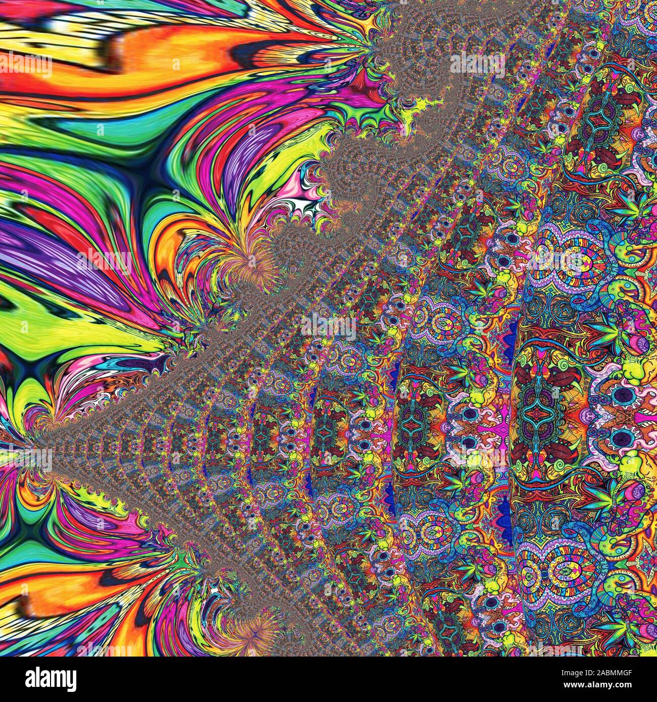 Coloratissimi sfondi LSD Foto Stock