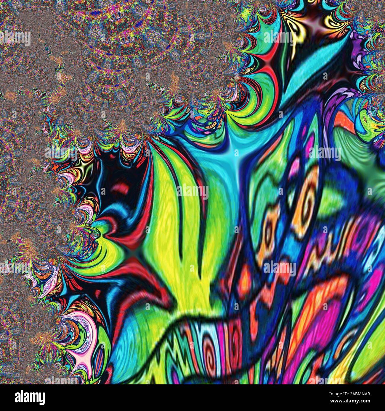 Coloratissimi sfondi LSD Foto Stock