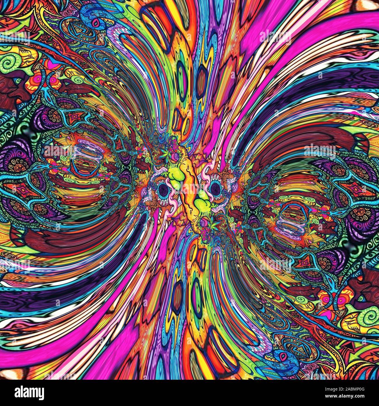 Coloratissimi sfondi LSD Foto Stock