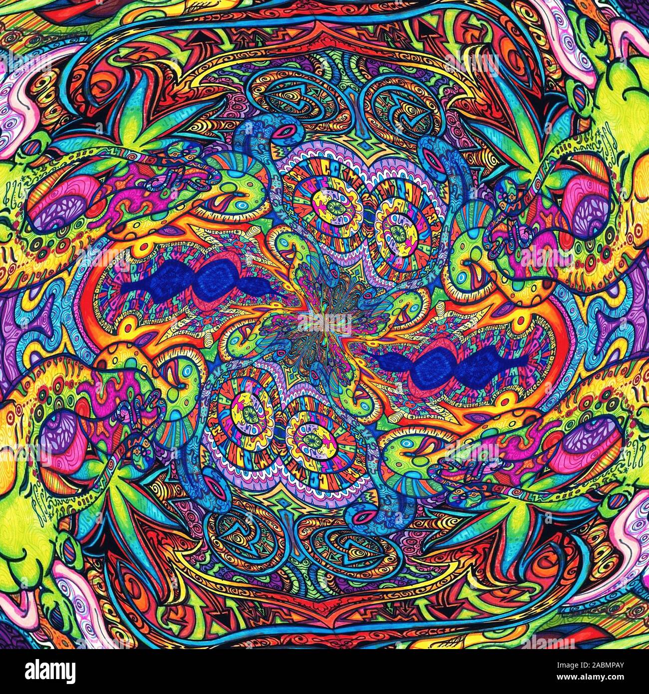 Coloratissimi sfondi LSD Foto Stock