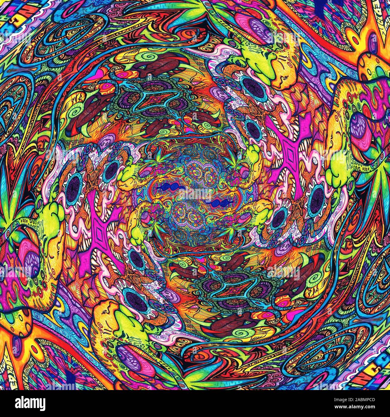 Coloratissimi sfondi LSD Foto Stock