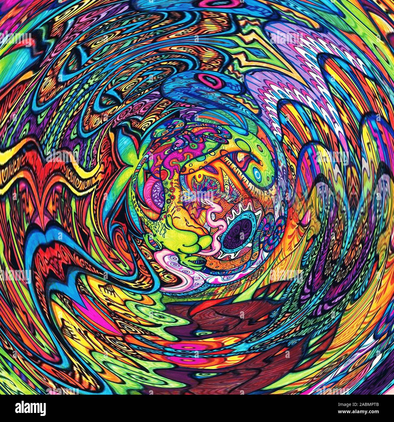 Coloratissimi sfondi LSD Foto Stock