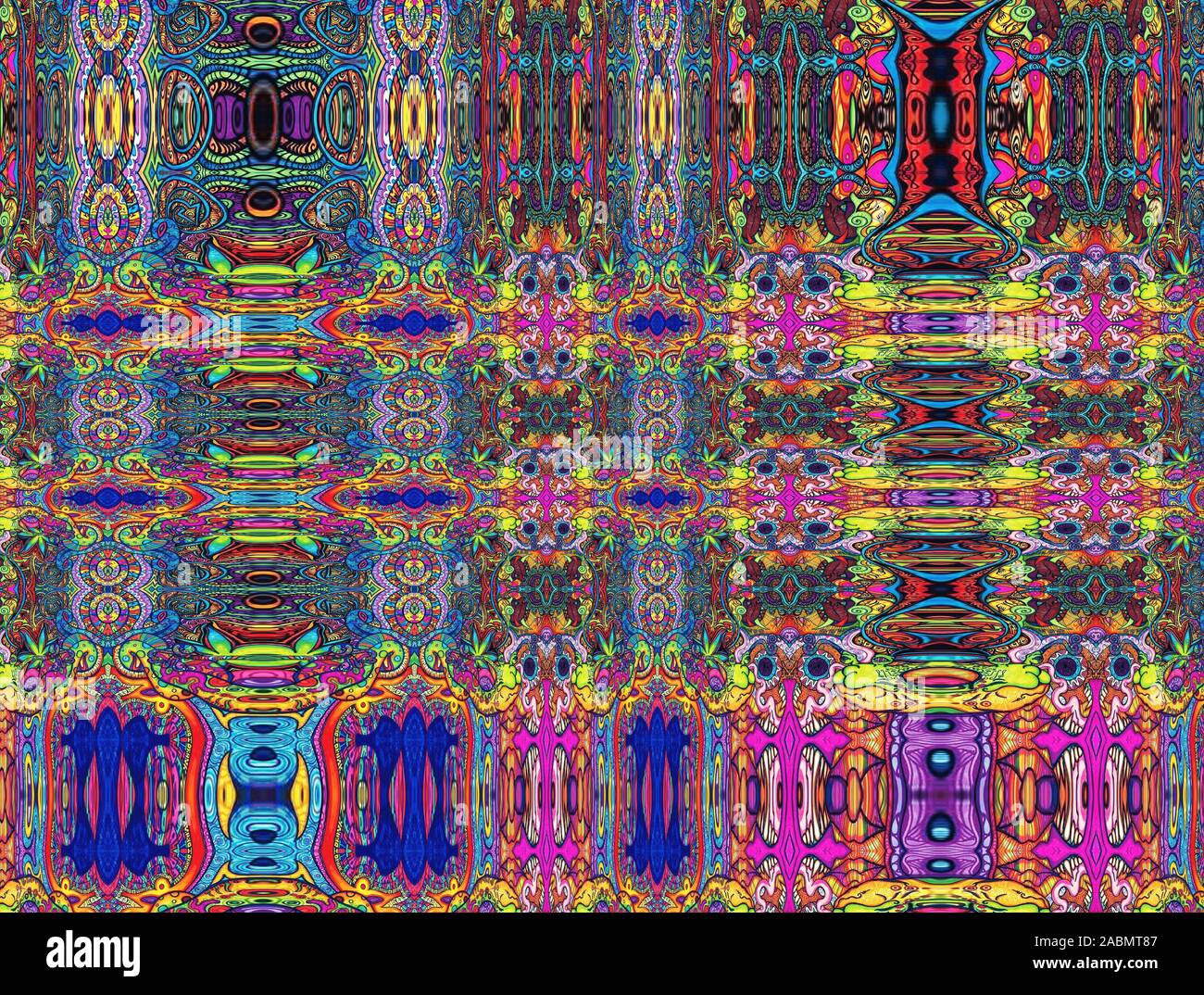 Coloratissimi sfondi LSD Foto Stock