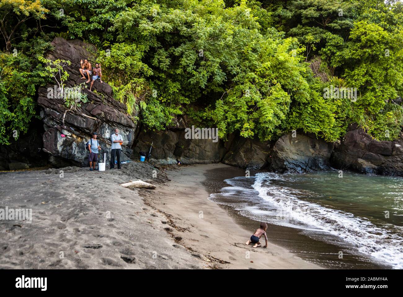 Hash House Harriers Running Event in Happy Hill, Grenada Foto Stock
