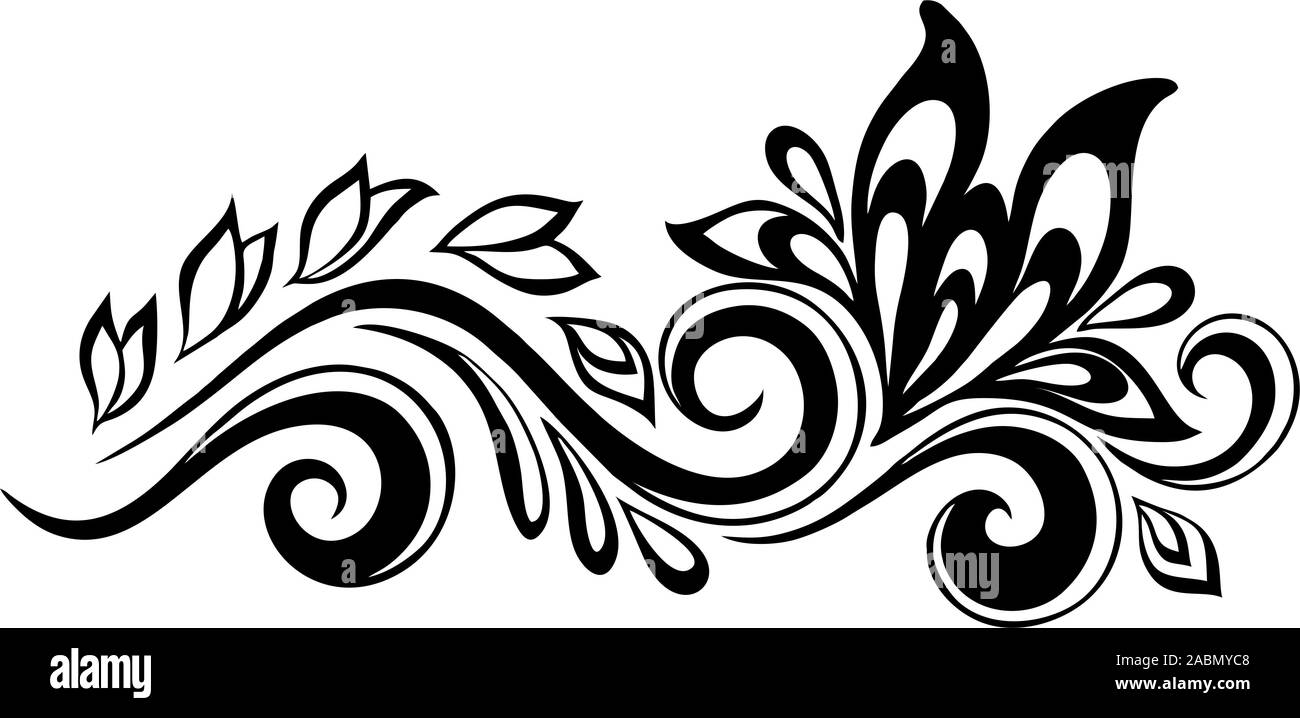 Vettore disegni di fiori e lo sfondo e le frontiere Foto Stock