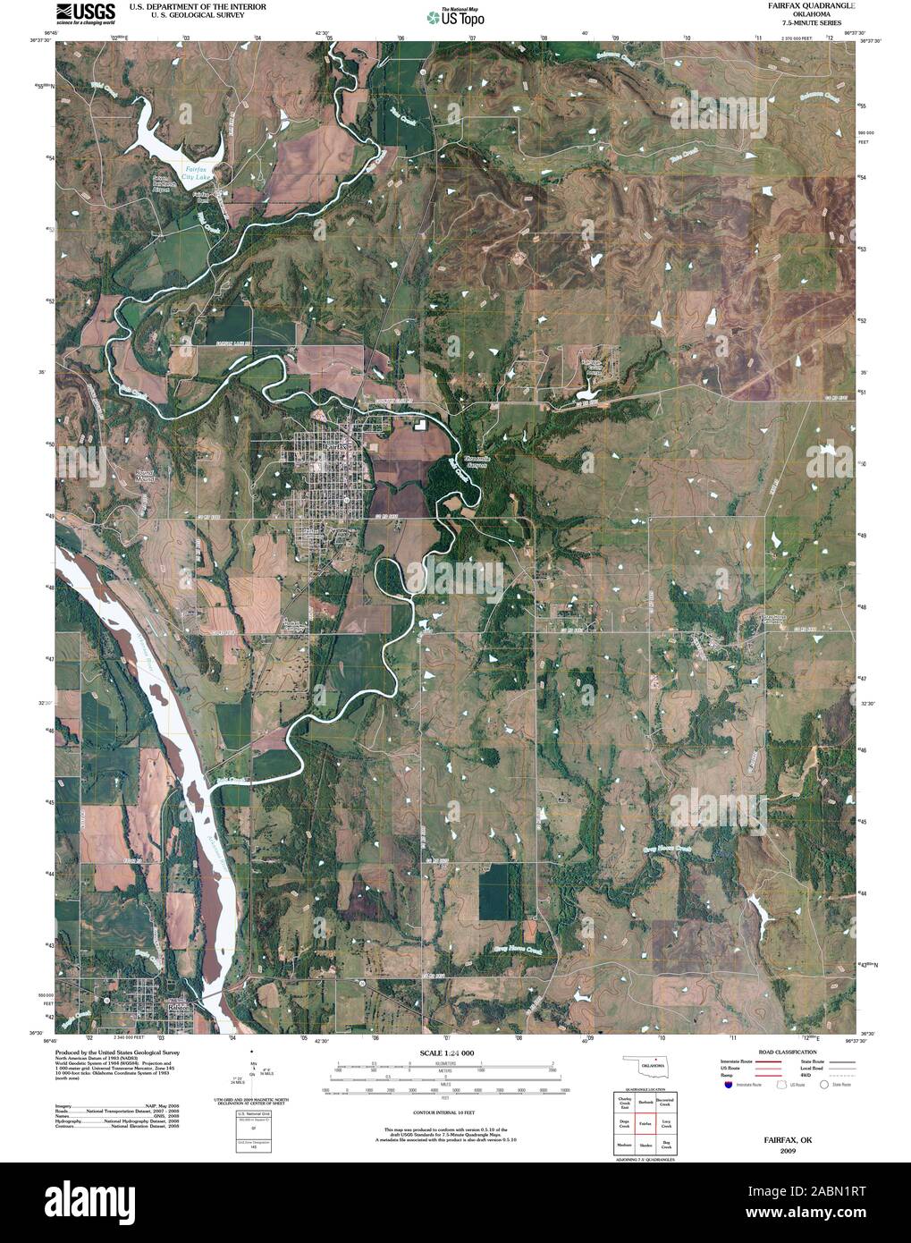 Mappa di fairfax oklahoma immagini e fotografie stock ad alta