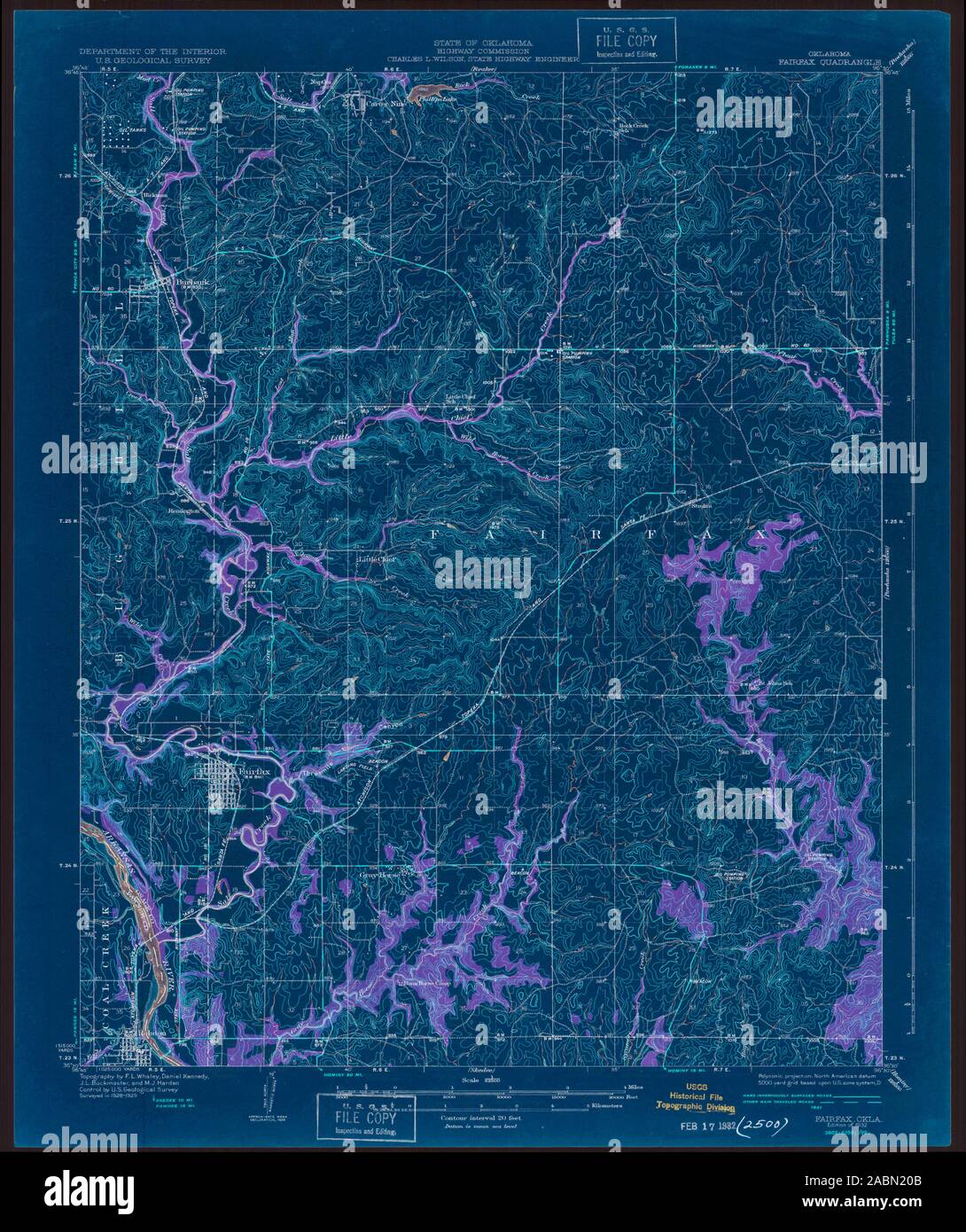 Mappa di fairfax oklahoma immagini e fotografie stock ad alta