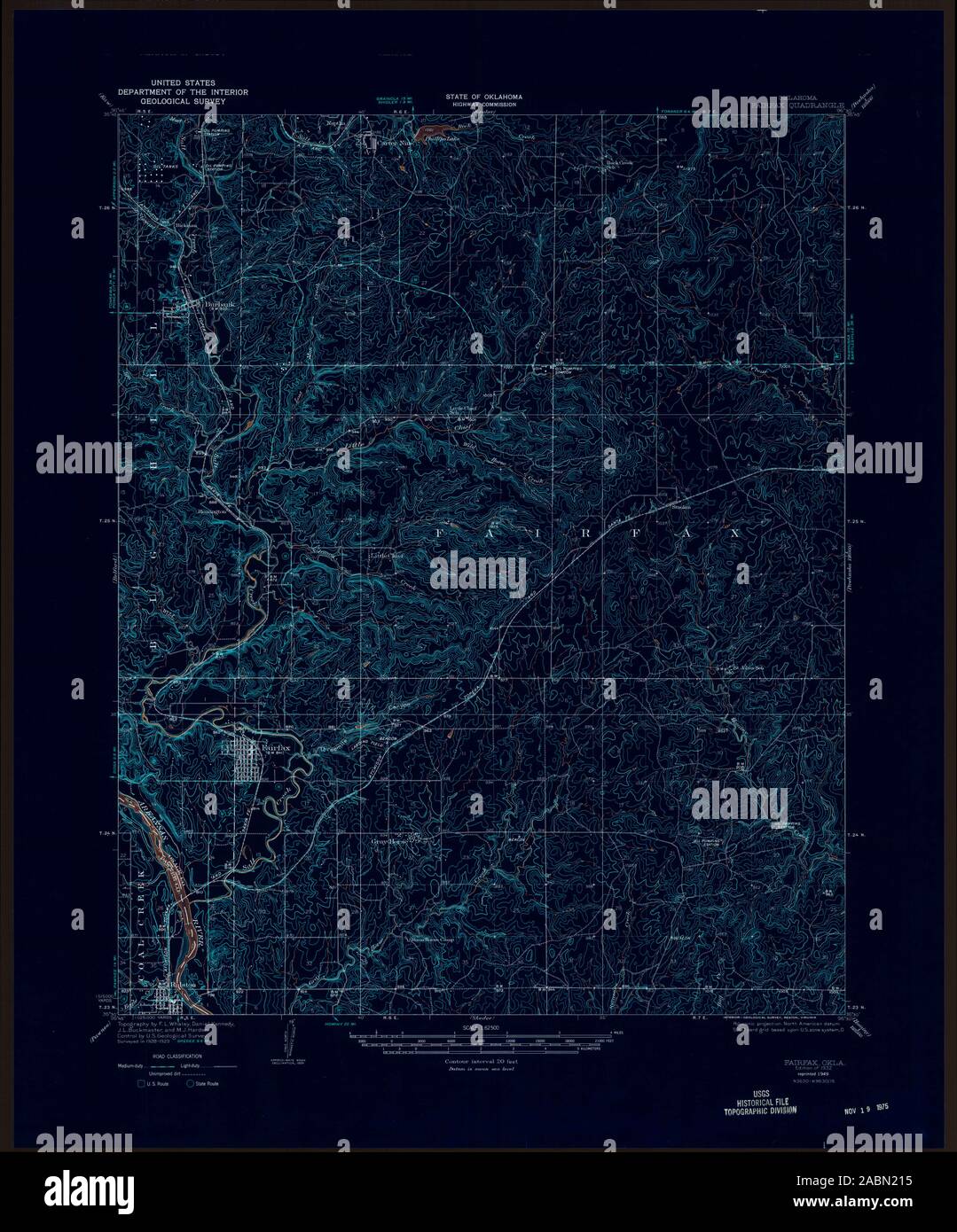 Mappa di fairfax oklahoma immagini e fotografie stock ad alta