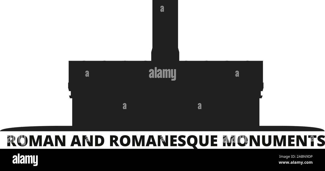 Francia, Arles, monumenti romani e romanici punto di riferimento dello skyline della città isolata illustrazione vettoriale. Francia, Arles, monumenti romani e romanici Landma Illustrazione Vettoriale