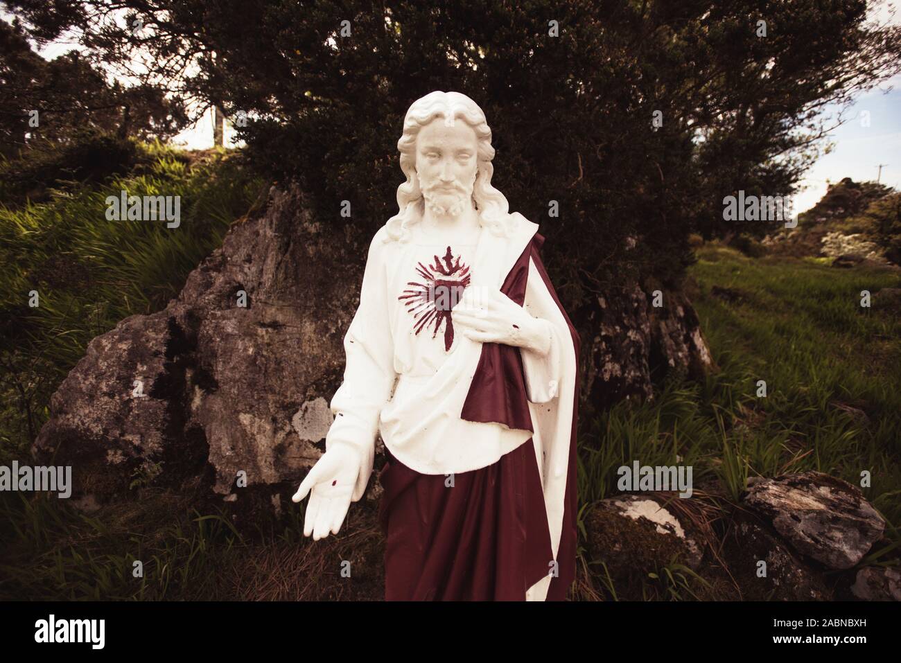Statua del sacro cuore di gesù immagini e fotografie stock ad alta