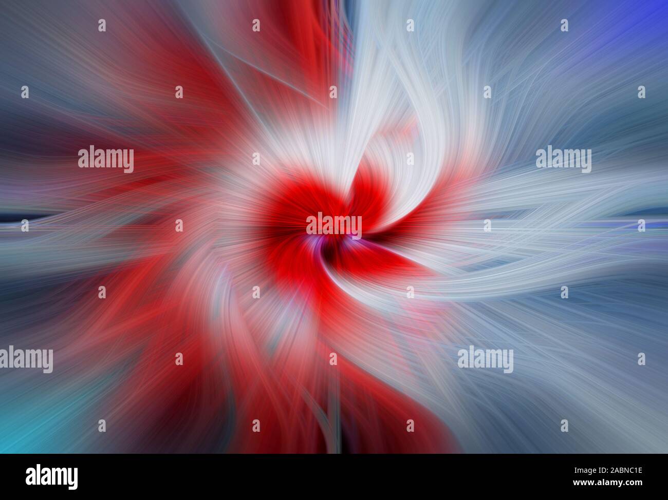 Il freddo rosso, blu e bianco imperniate le linee con effetto di fibre, abstract sfondo fantasy Foto Stock