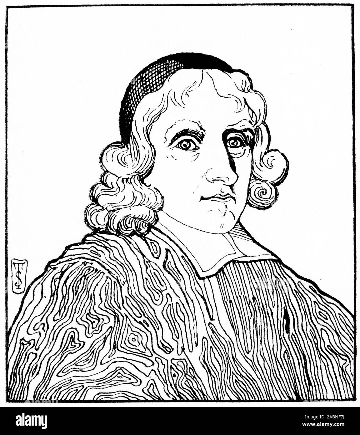Incisi ritratto di James appuntiti o Sharpe (1613 - 1679) il ministro scozzese, e successivamente Arcivescovo di St Andrews (1661-1679). Due volte la vittima di un attentato il secondo gli è costato la vita. Foto Stock