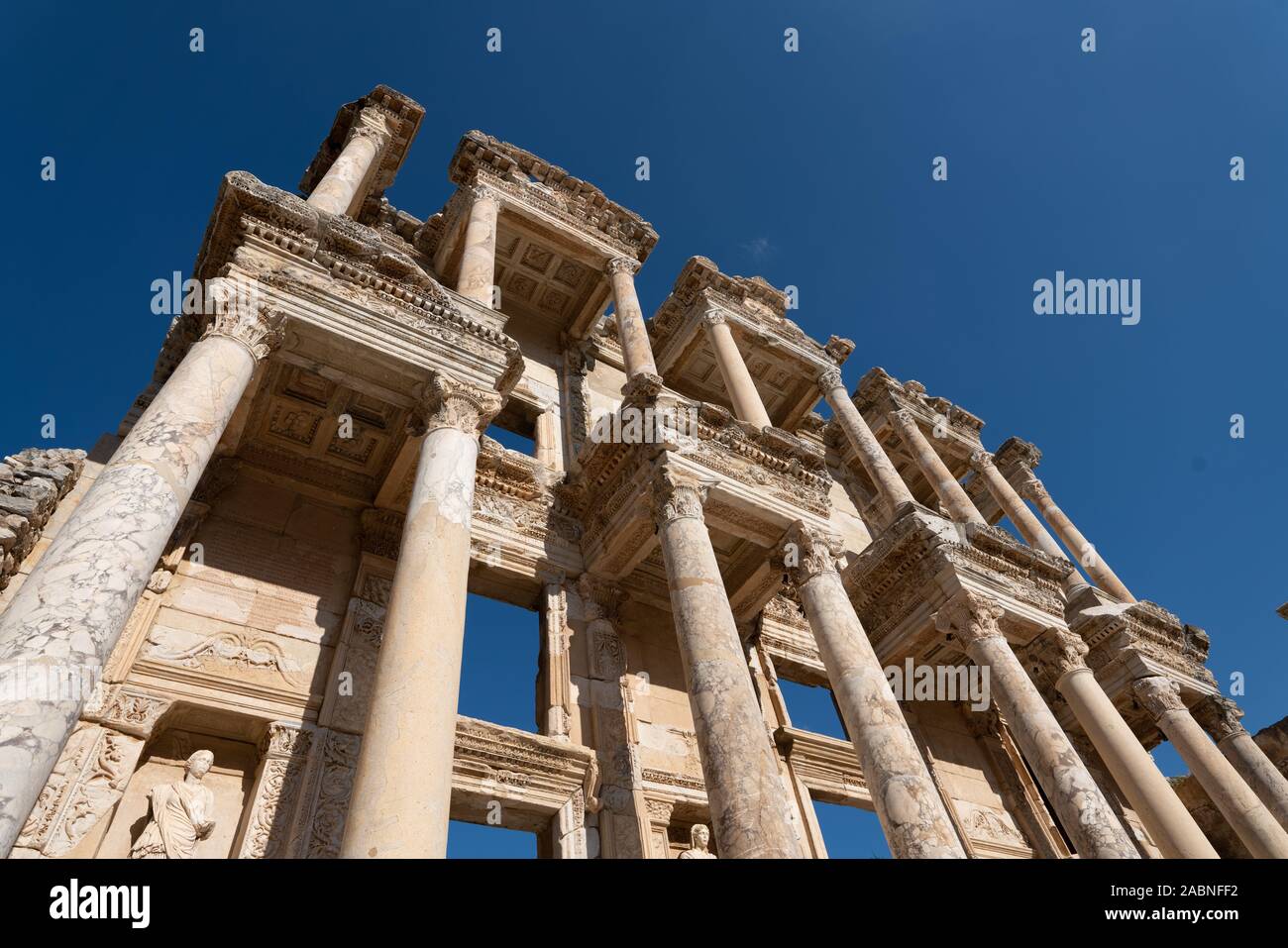 Biblioteca di Celso, resti di antiche Efeso in Turchia Foto Stock