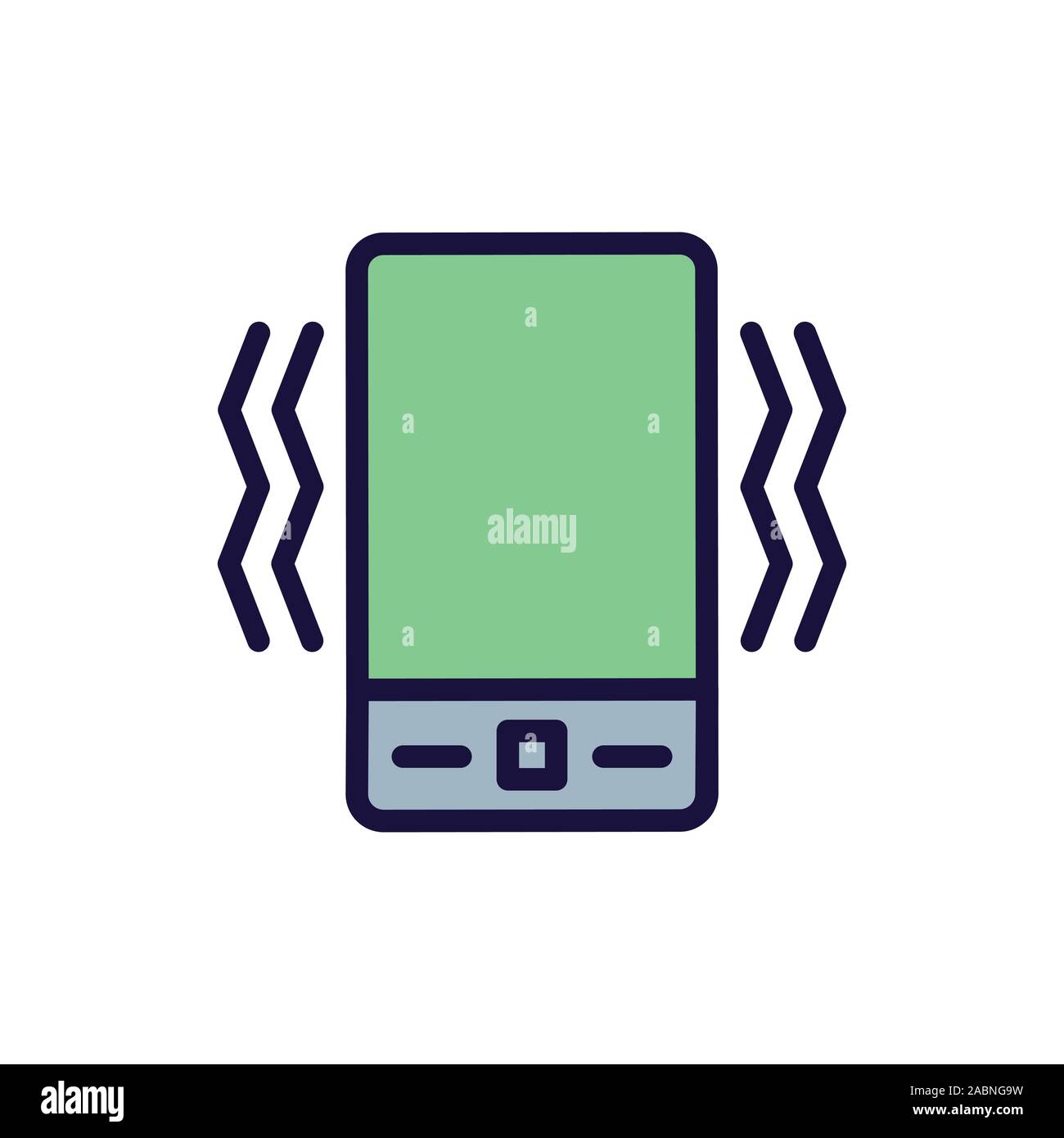 Il suono del telefono spento o sull'icona w che mostra le linee di suono  Immagine e Vettoriale - Alamy