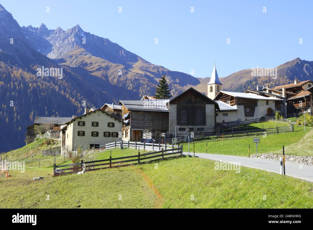 Herbststimmung in Laces GR Foto Stock