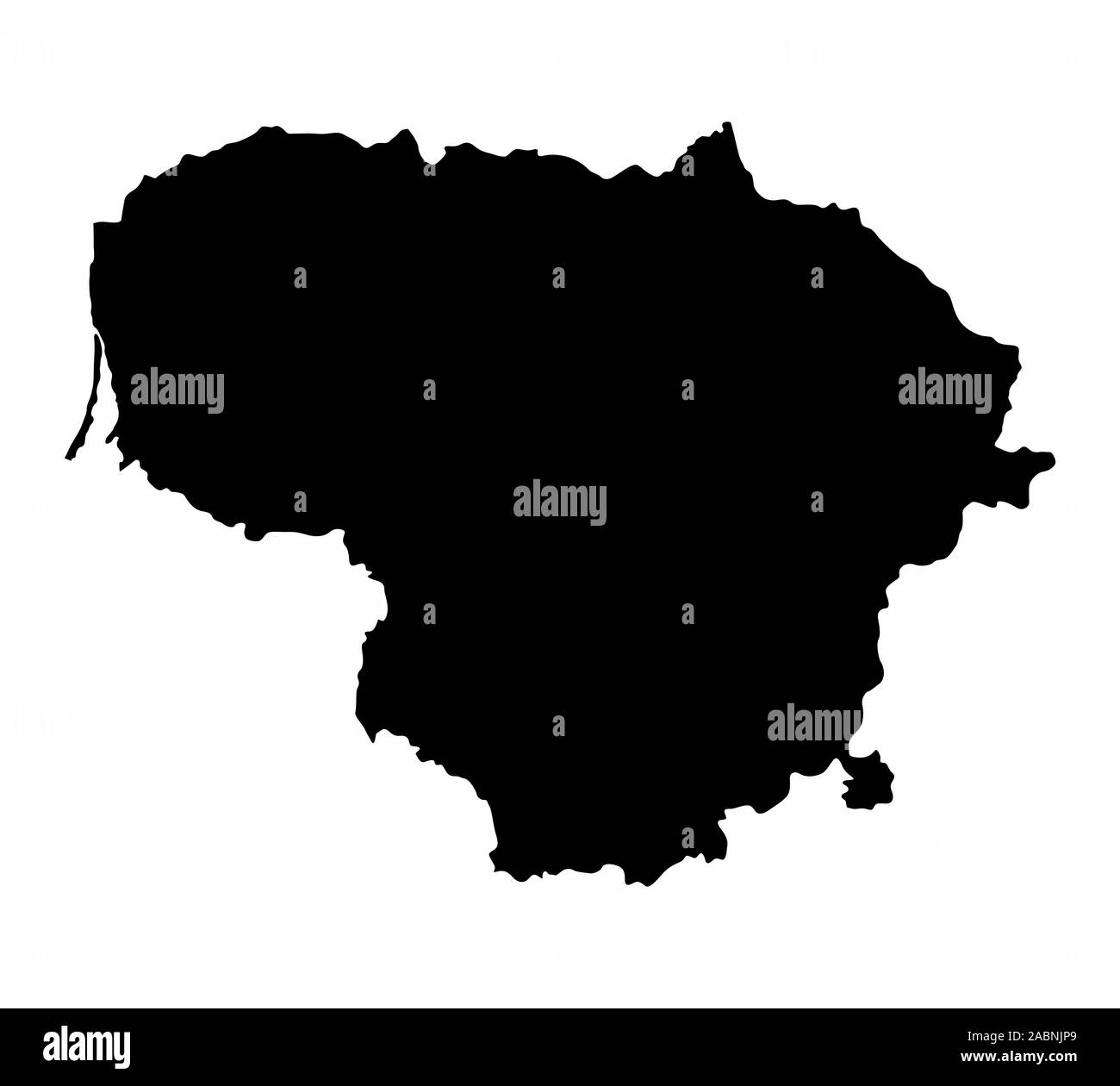 La lituania silhouette mappa Illustrazione Vettoriale