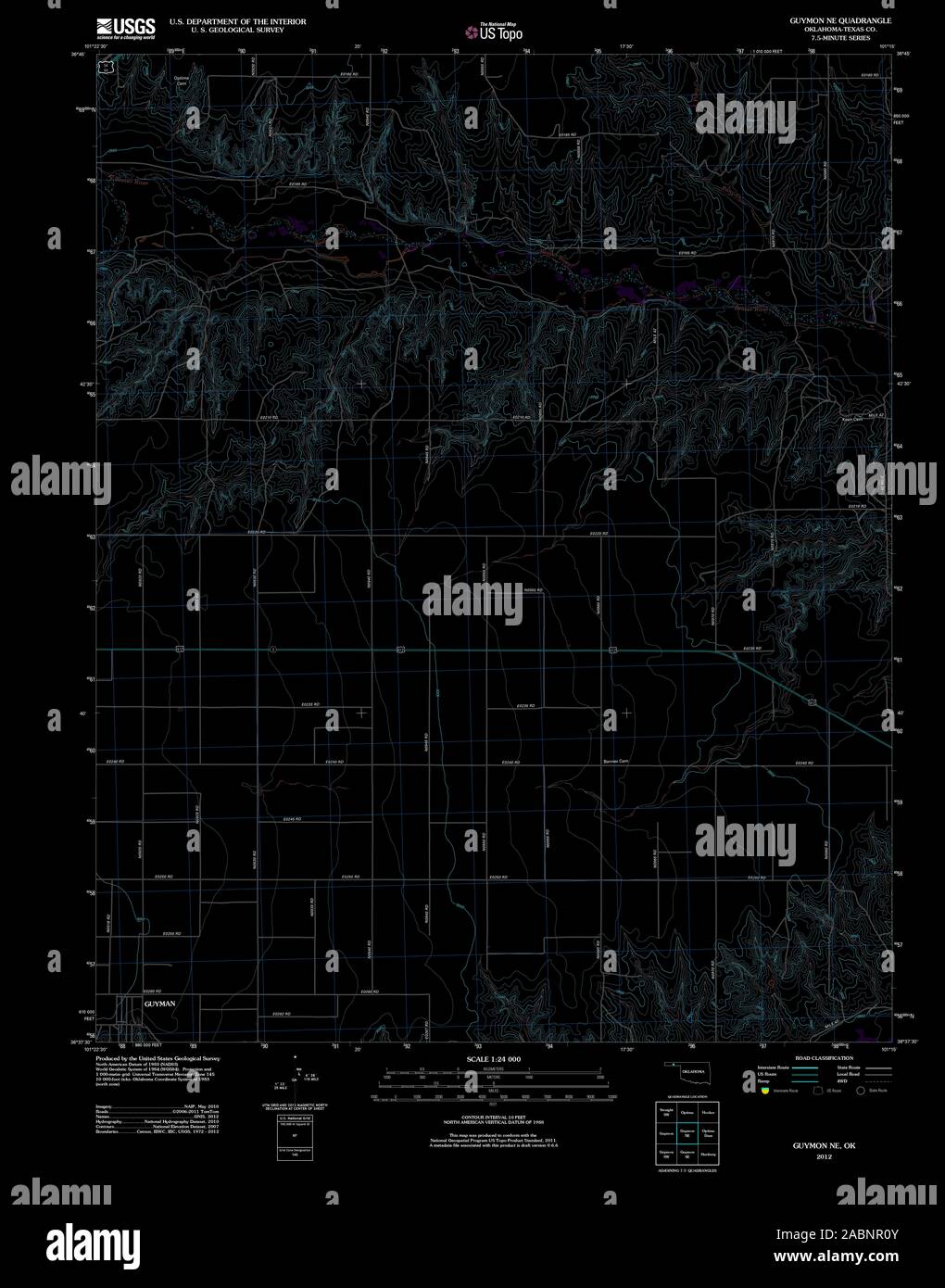 Mappa di guymon oklahoma immagini e fotografie stock ad alta