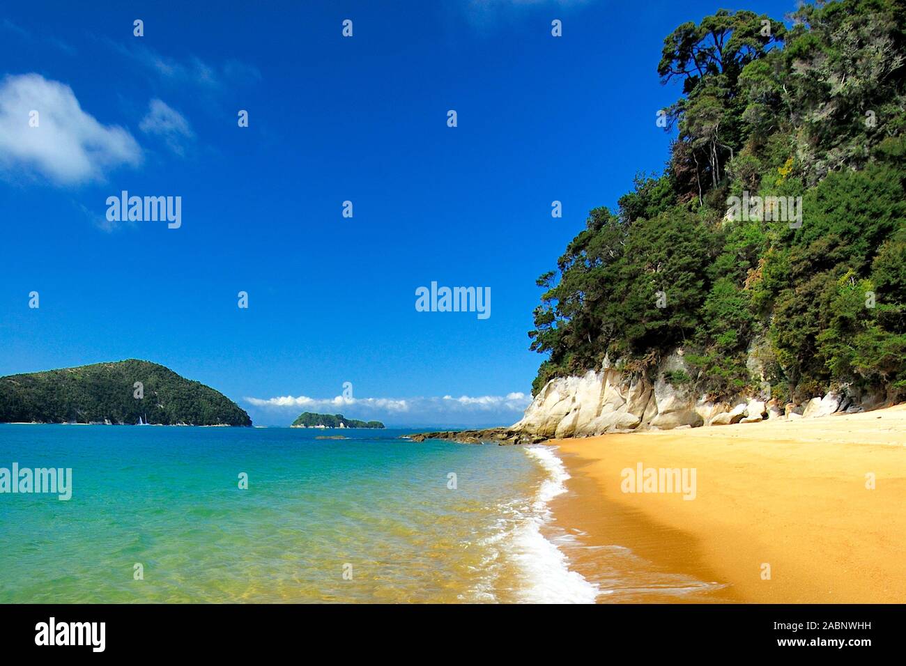 Abel Tasman Nationalpark, Tasmansee, Nelson Regione, Suedinsel Neuseeland; Februar 2007 Foto Stock