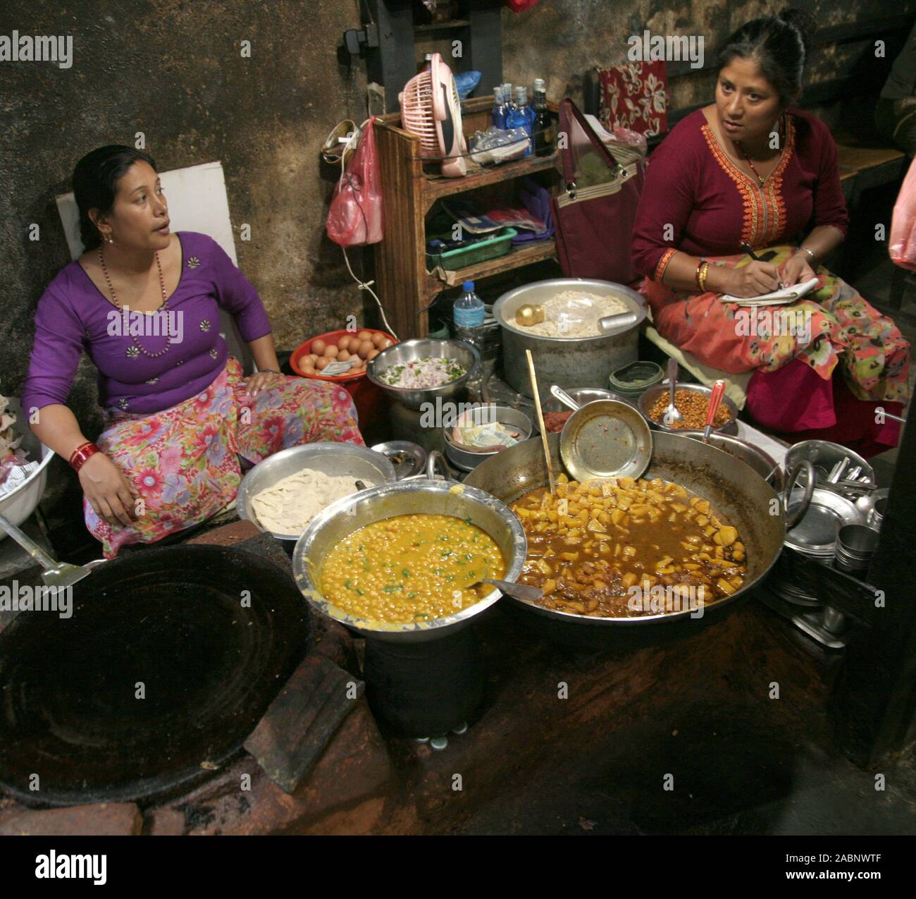 Curry House, Patan Durbar Square, Kathmandu, Nepal Foto Stock
