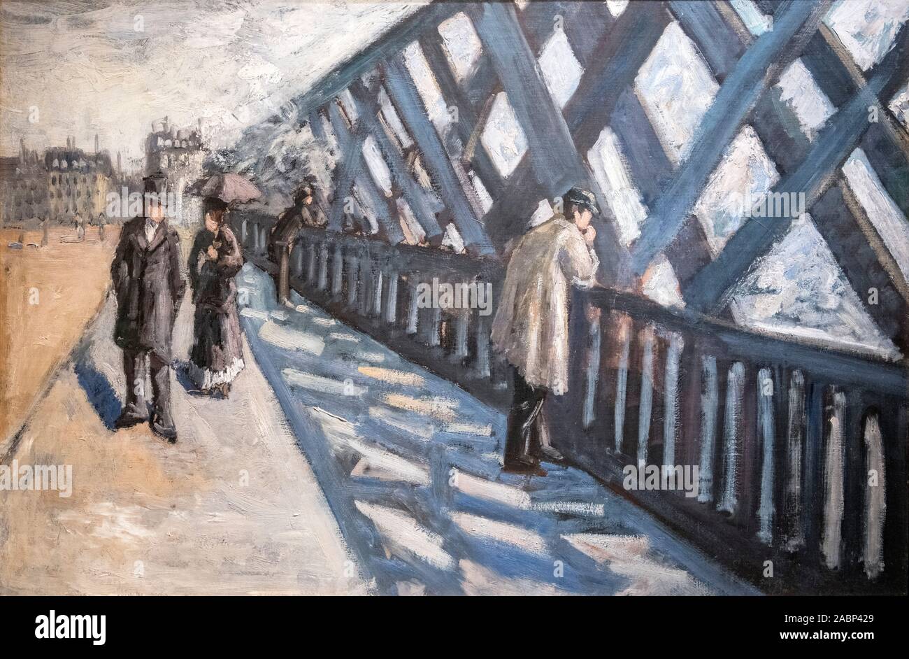 Studio per Le Pont de l'Europe da Gustave Caillebotte (1848-1894), olio su tela, 1876 Foto Stock