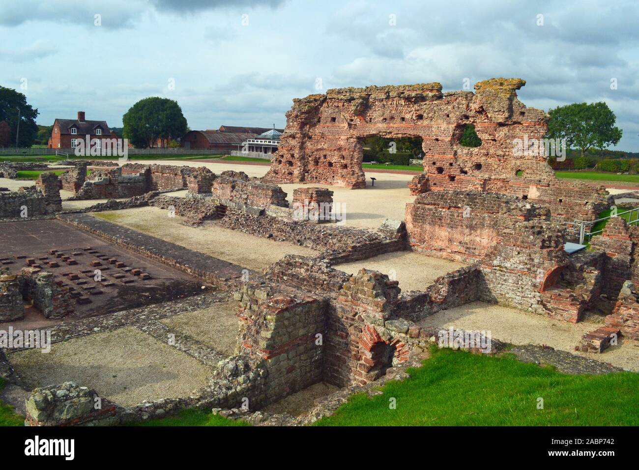 Wroxeter città romana, Wroxeter, Shropshire, Regno Unito Foto Stock
