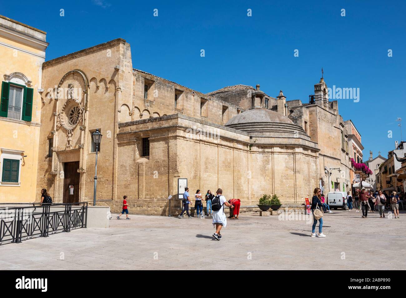 Chiesa di San Domenico (Chiesa di San Domenico) su Piazza Vittorio Veneto in Sassi di Matera, Basilicata, Italia Meridionale Foto Stock