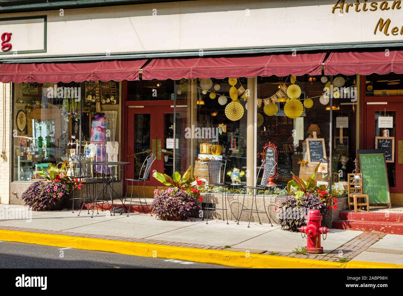 Fondatori attraversamento di botteghe artigiane e di antiquari Merchant, 100 South Juliana Street, Bedford, PA Foto Stock