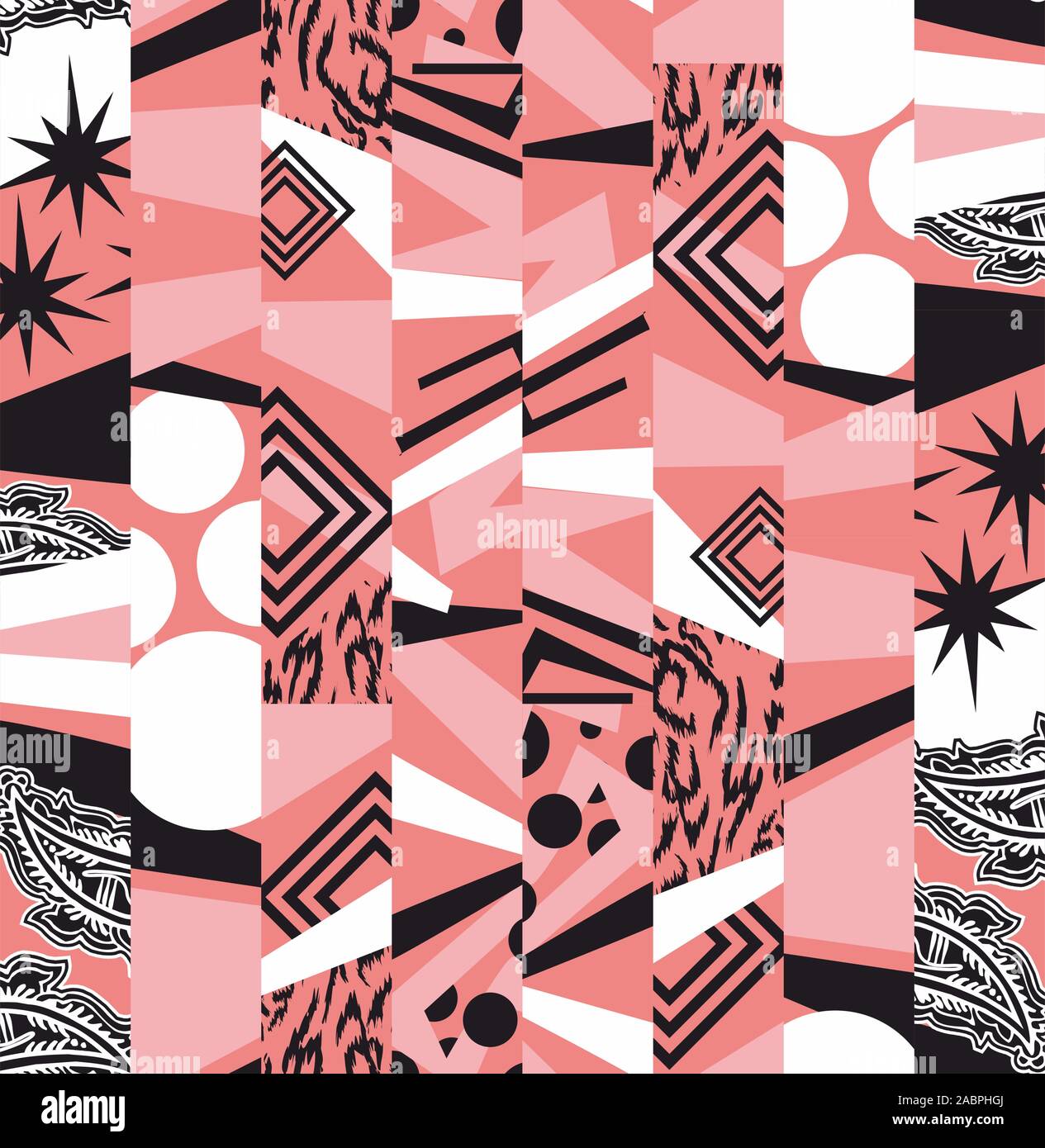 Forme geometriche illustrazione. Caotica pattern astratti. Il design tessile, tessuto stampa digitale. - Vettore Illustrazione Vettoriale