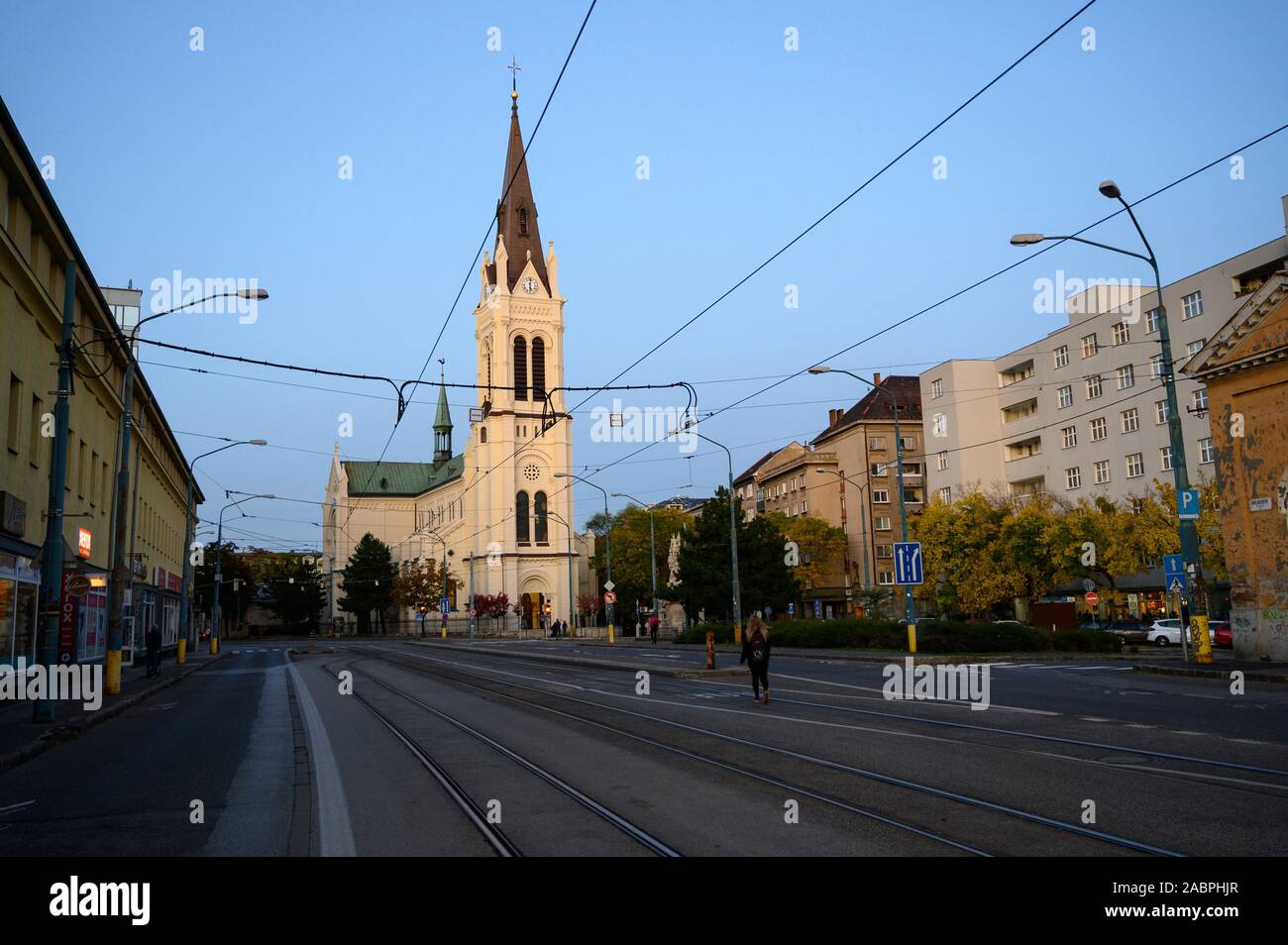 Bratislava, Slovacchia. 2019/10/20. "Blumental' chiesa cattolica romana a Bratislava. Foto Stock