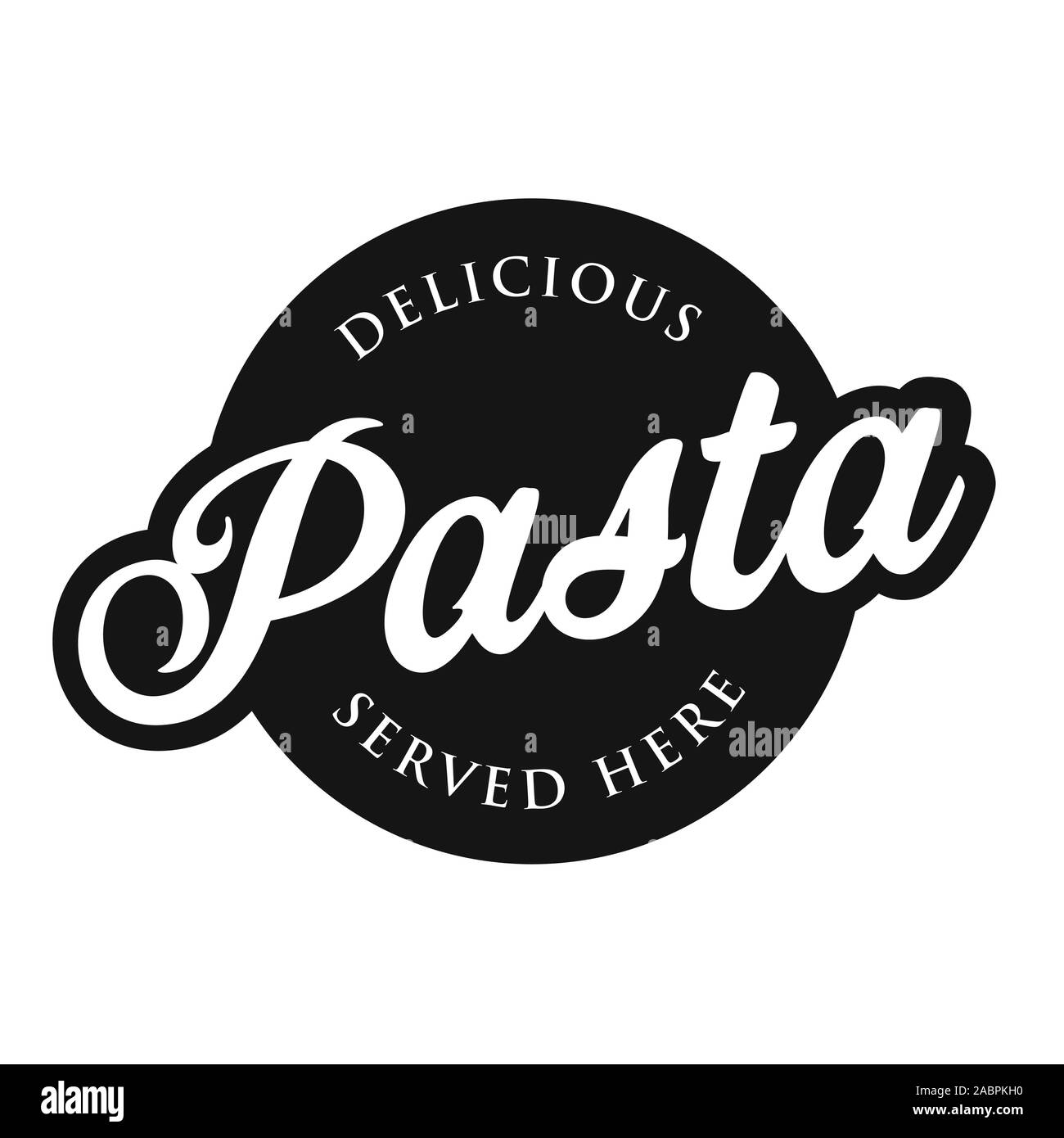 Deliziosa Pasta scritte segno rétro Illustrazione Vettoriale