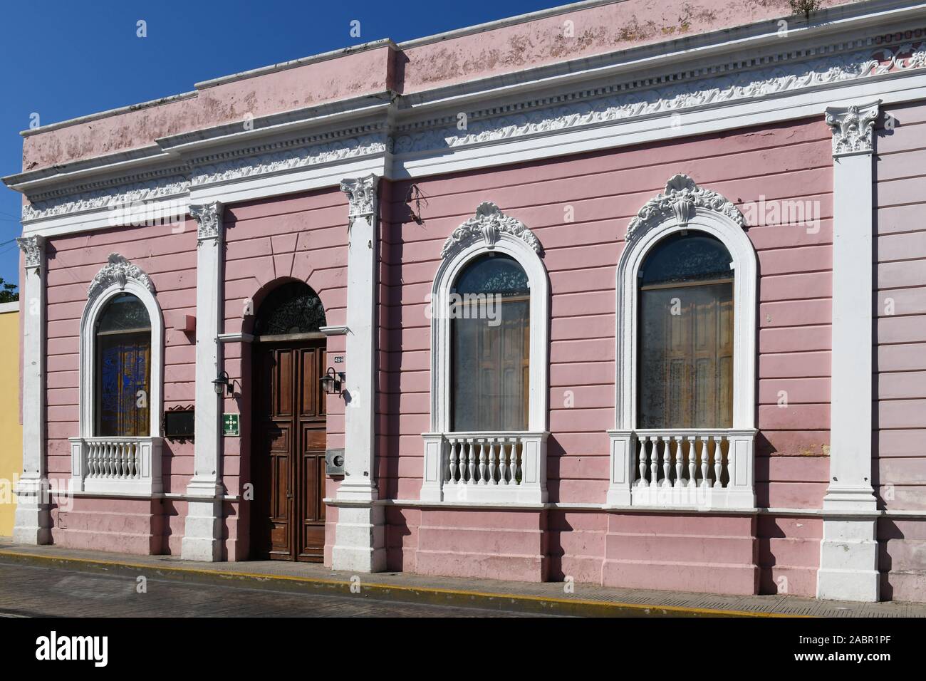 Case coloniali, Merida Yucatan Messico Foto Stock
