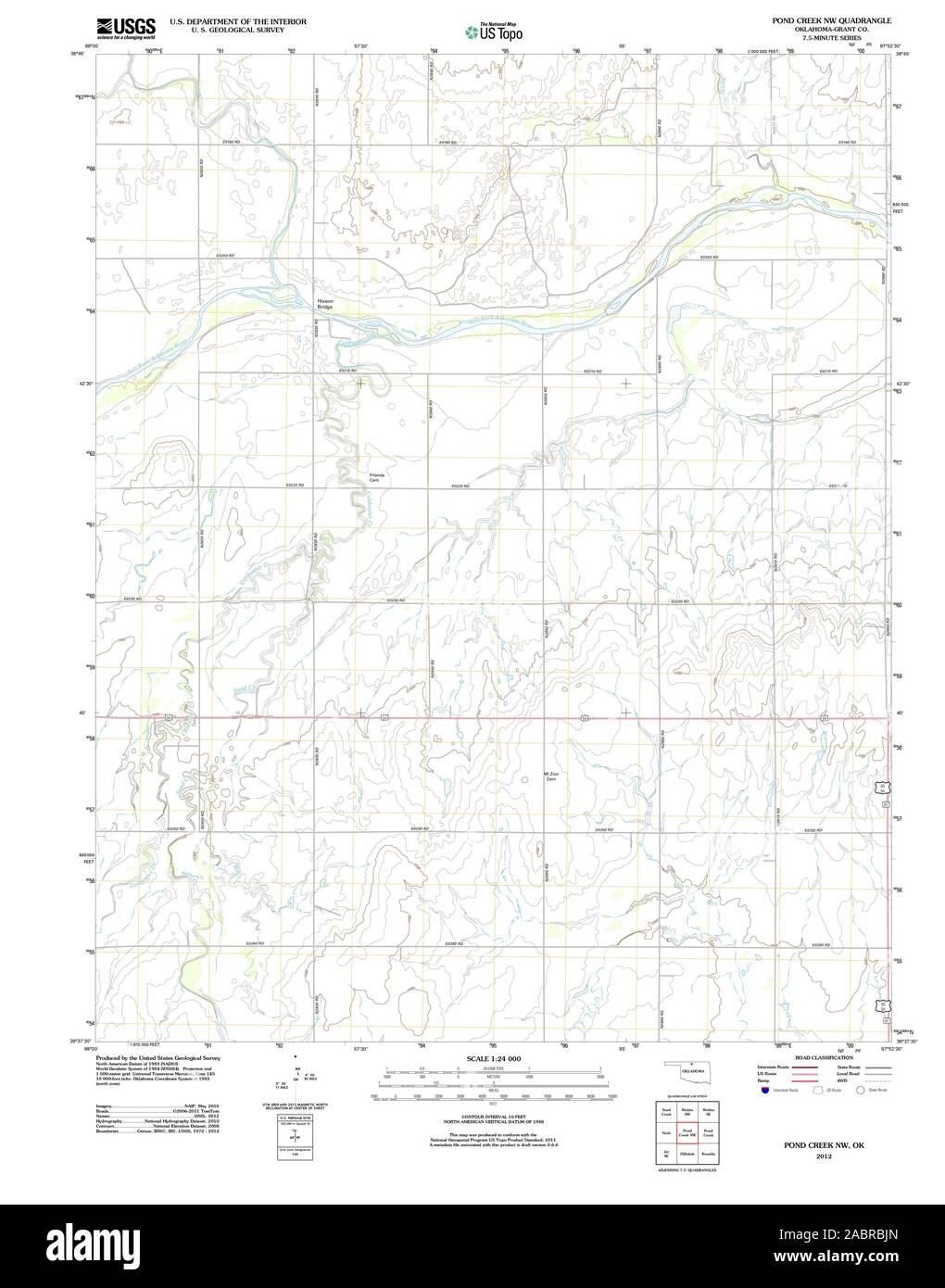 Mappa di stagno creek oklahoma Immagini senza sfondo e Foto Stock
