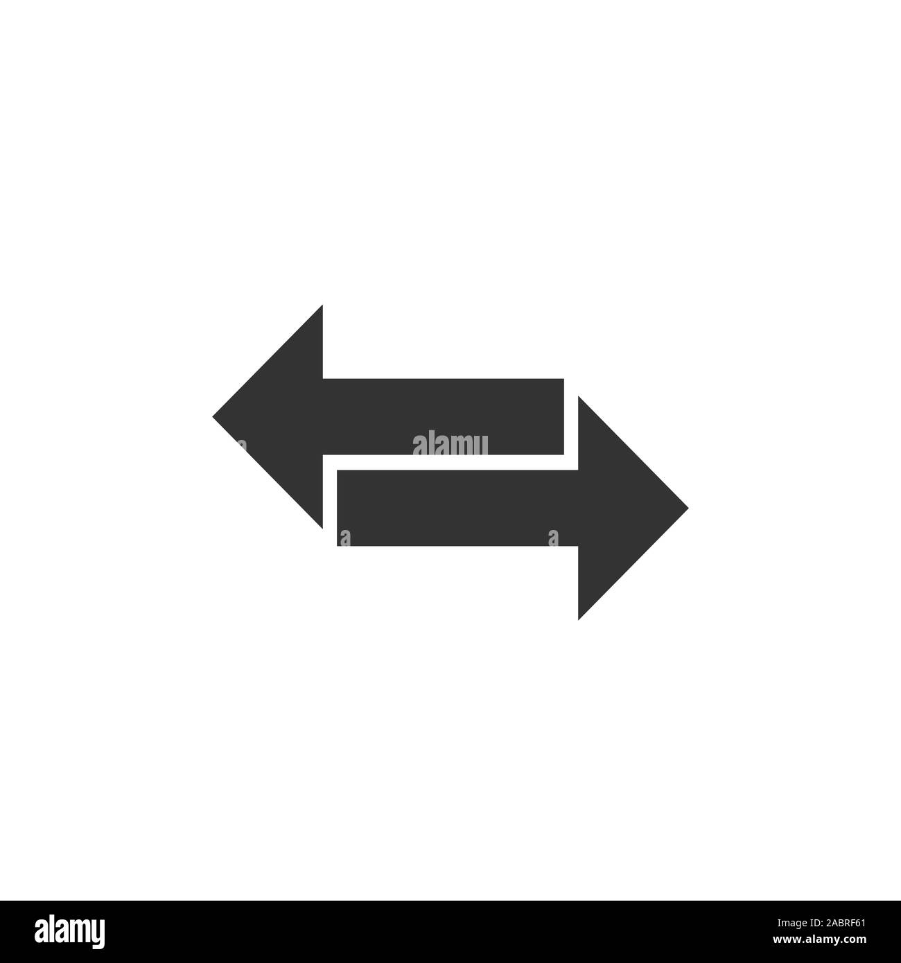 Trasferire icona a forma di freccia. Illustrazione Vettoriale, design piatto Illustrazione Vettoriale