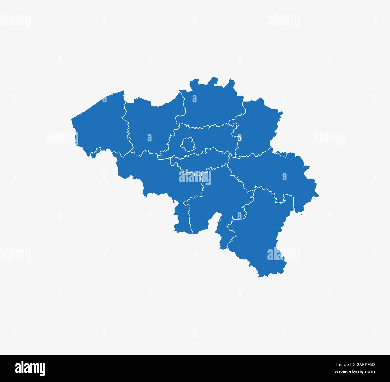 Belgio mappa, membri mappa di confine. Illustrazione Vettoriale. Illustrazione Vettoriale