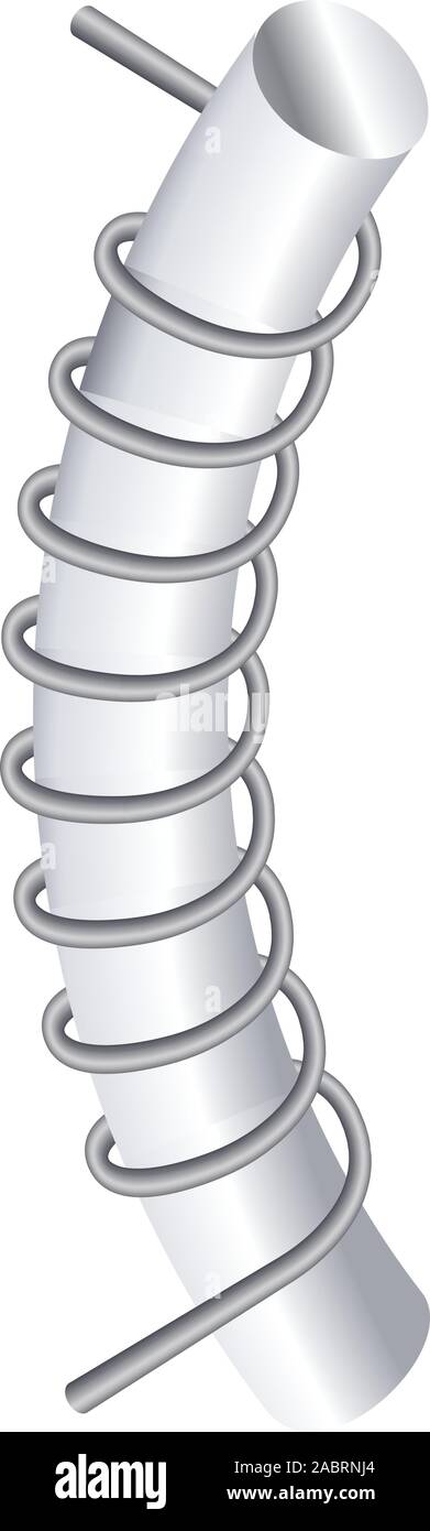 Bobina magnetica e la relativa icona. Cartoon di bobina magnetica icona vettoriali per il web design isolato su sfondo bianco Illustrazione Vettoriale